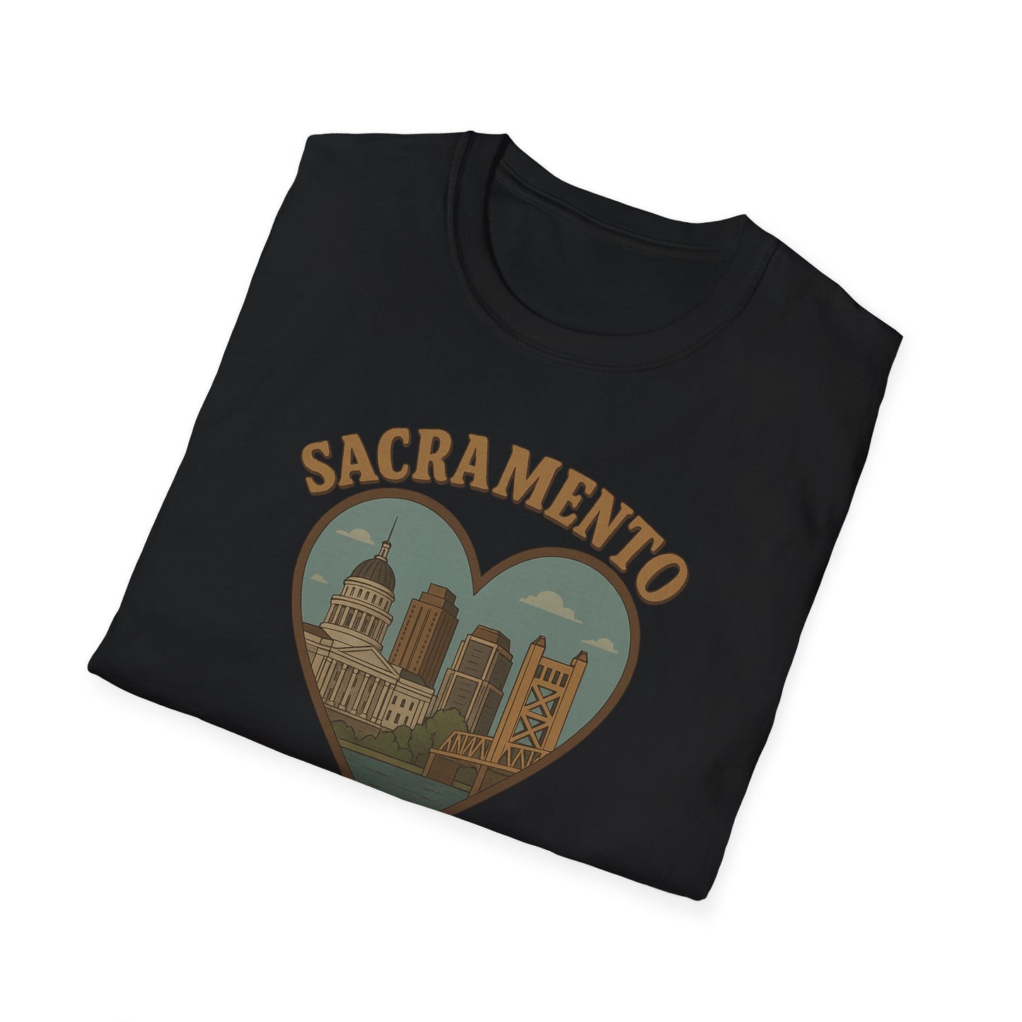 Sacramento Skyline Love T-Shirt - Unisex Urban Adventure Tee