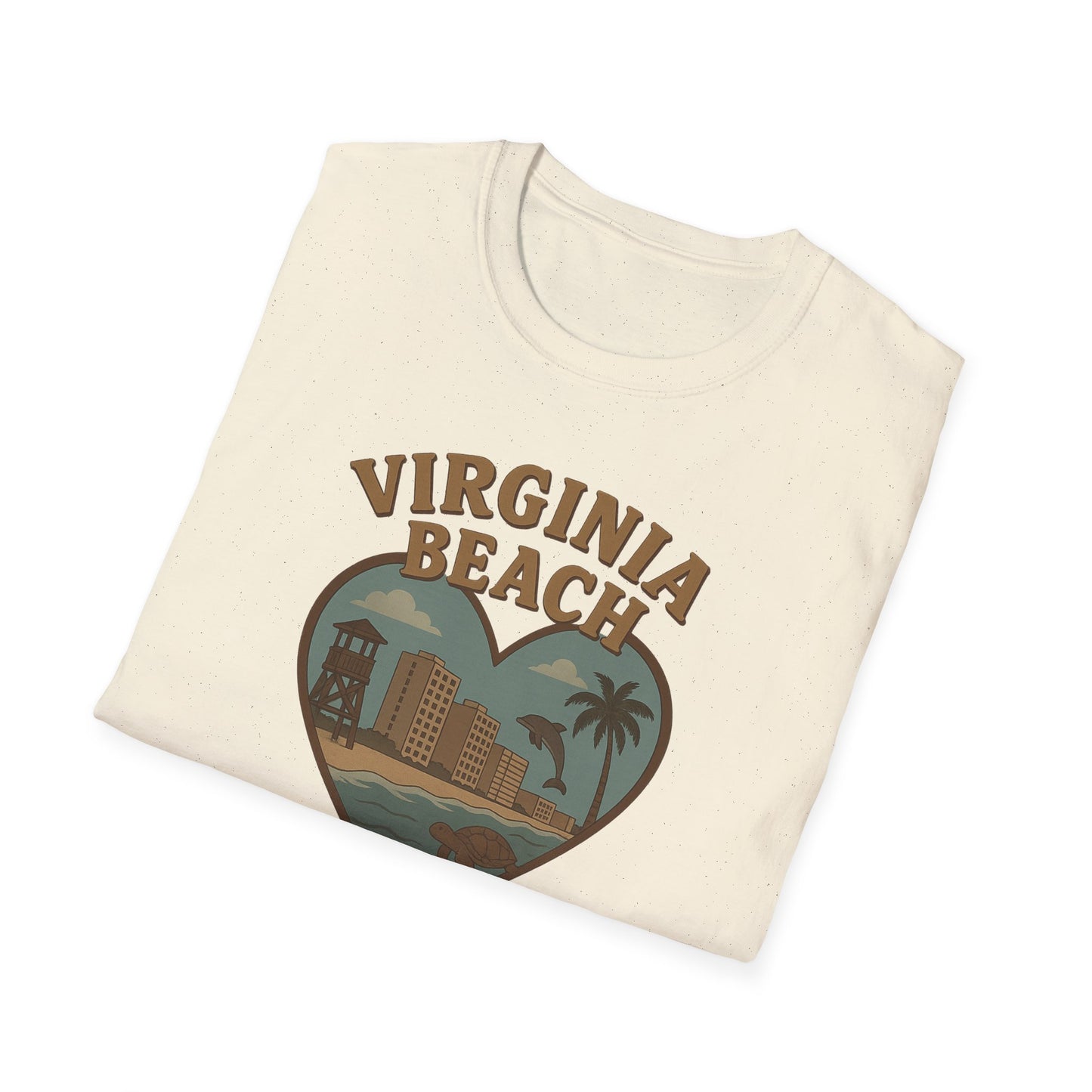Groovy Virginia Beach T-Shirt - Celebrate Coastal Vibes with Dolphins and Turtles