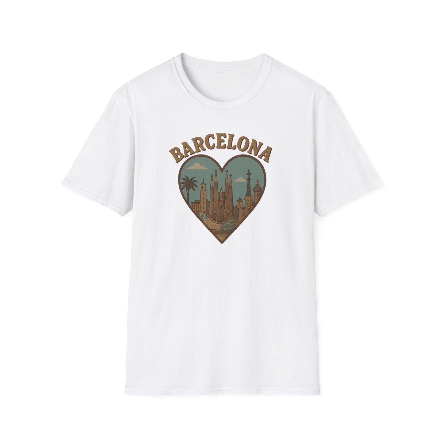 Embrace Barcelona's Cathedral Dreamscape in this Unisex Soft Gildan Tee