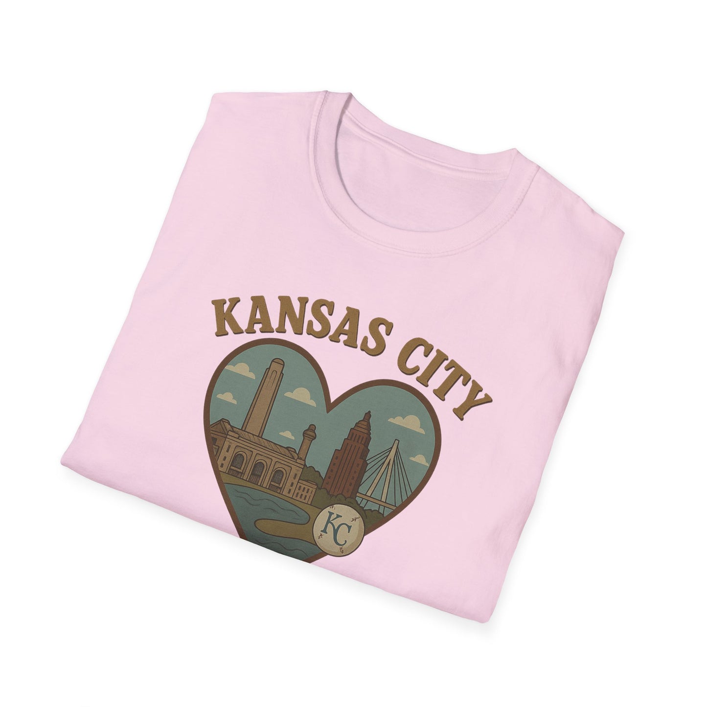 Fall in Love with Kansas City: Quirky Heartscape Tee for Proud Midwestern Spirits