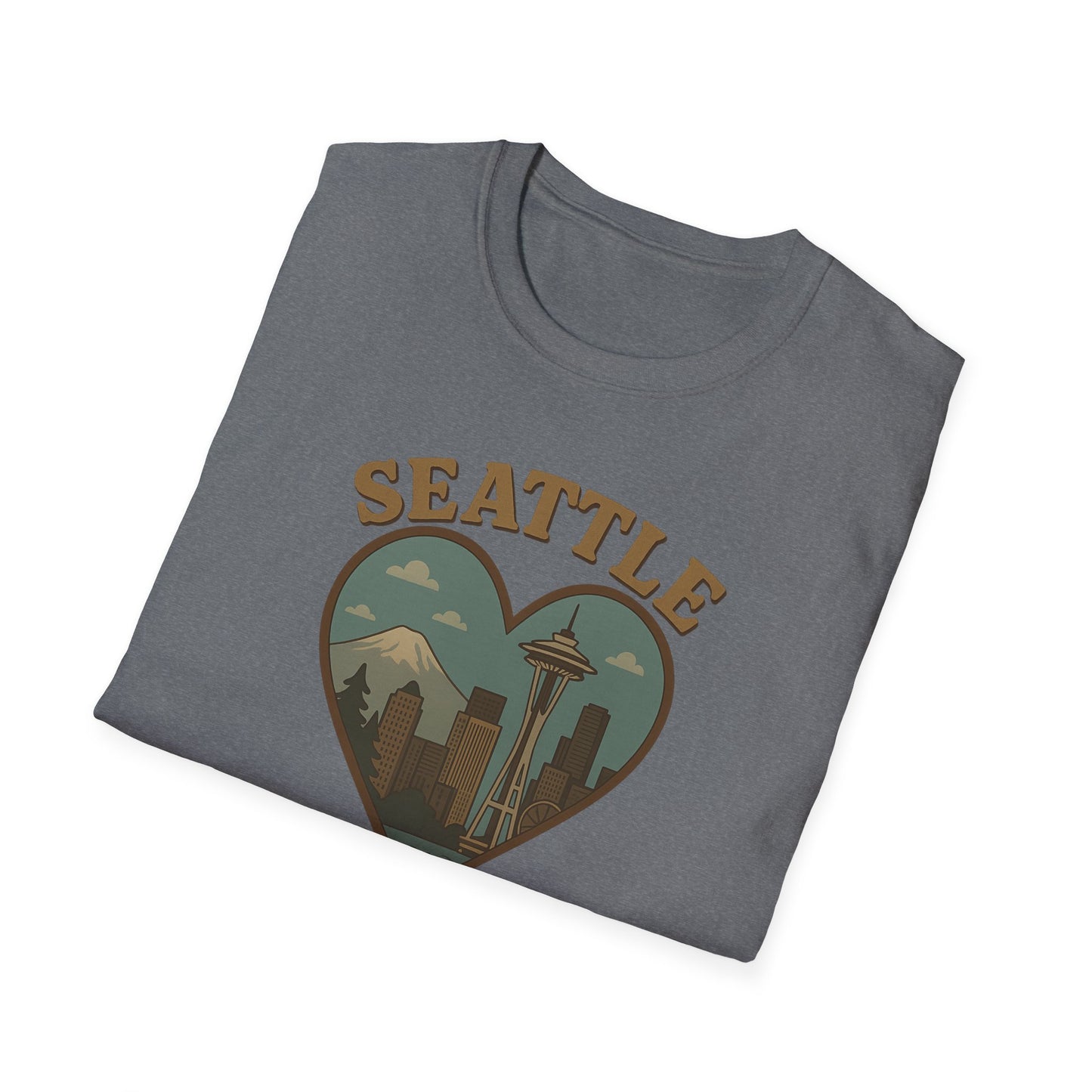 Feel the Seattle Love with This Quirky Space Needle Heartbeat Tee for Adventurous Souls