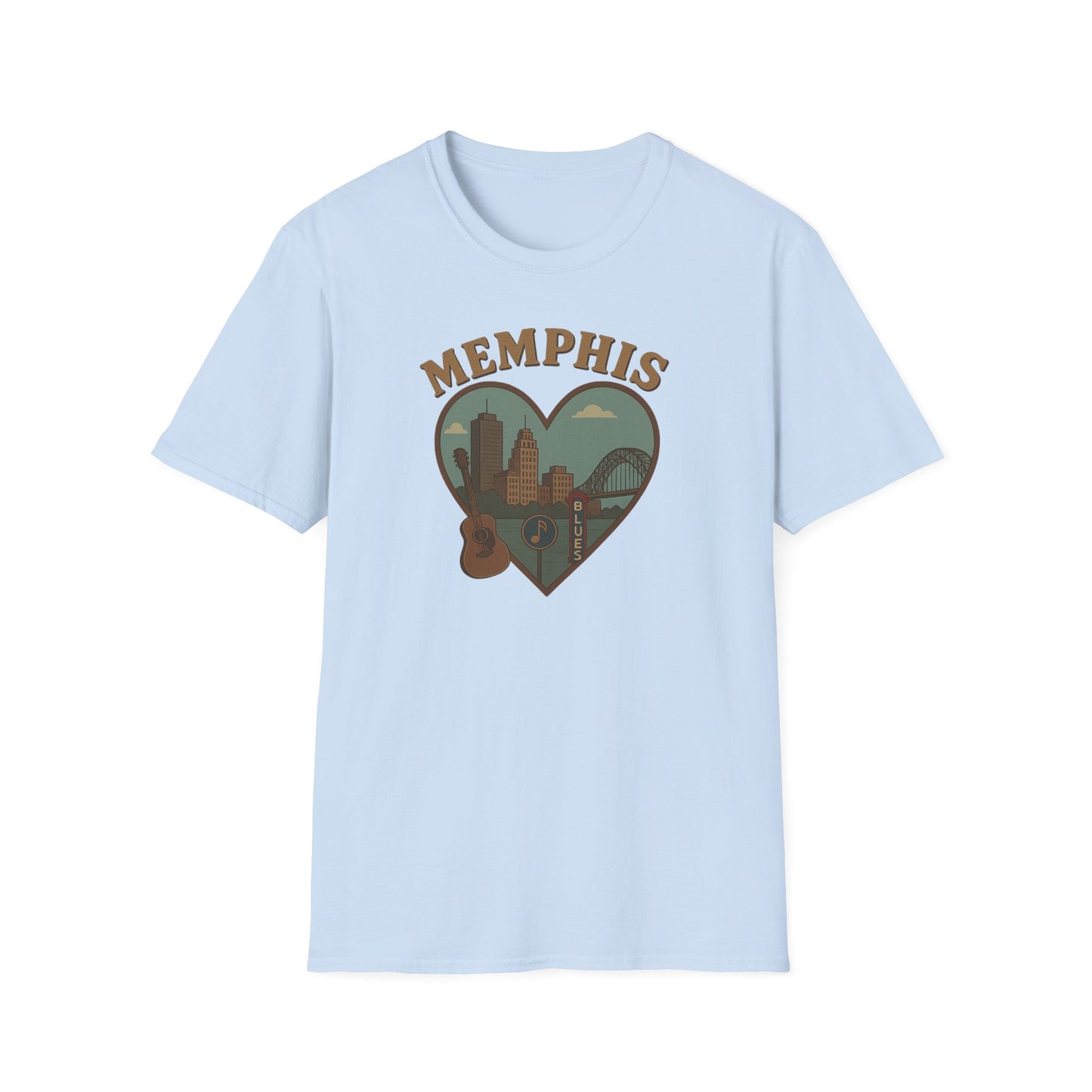 Feel the Rhythm with Memphis Heartbeat Blues Skyline Tee