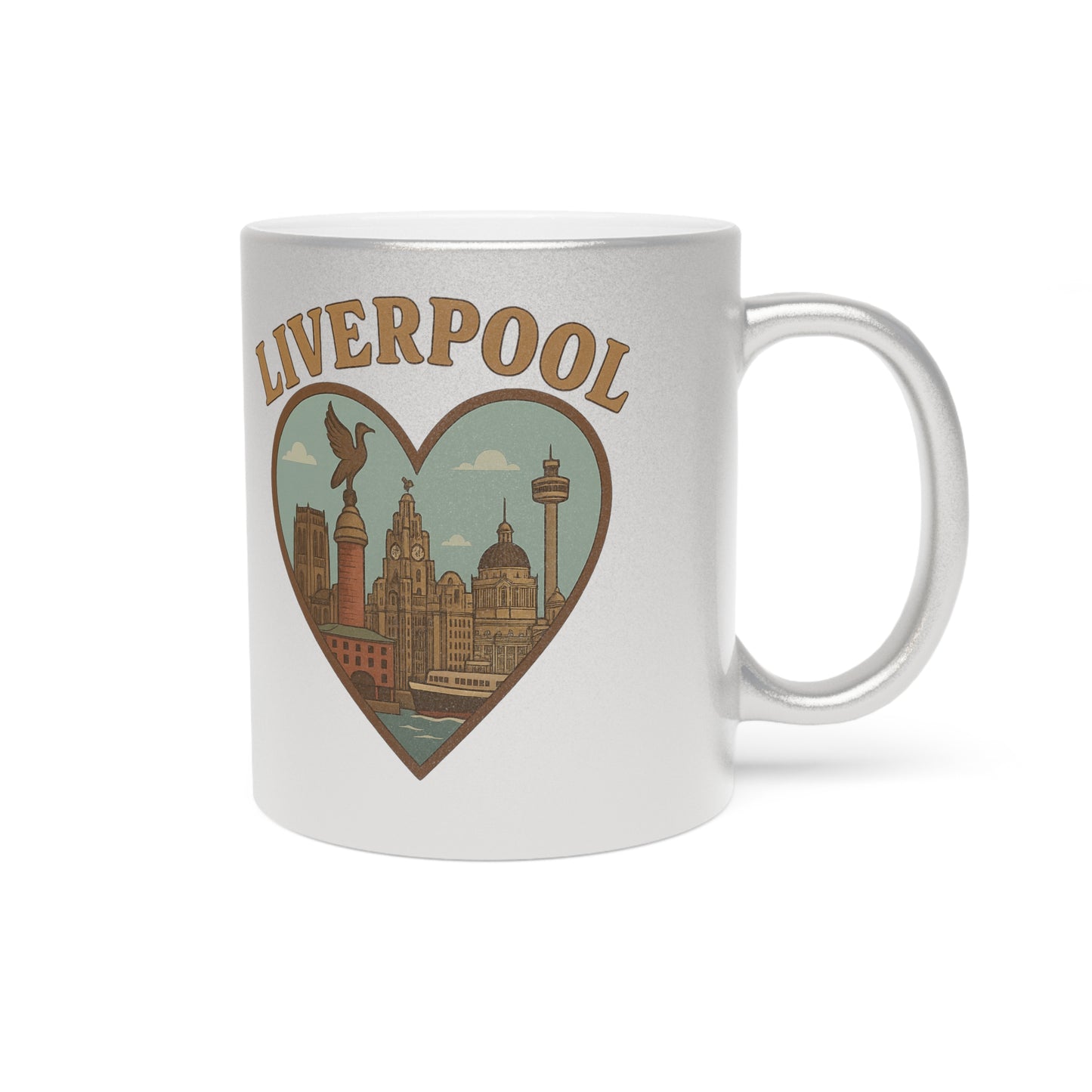 Gleaming Liverpool Adventure Mug: Metallic Wonder for Eternal Tea Bliss