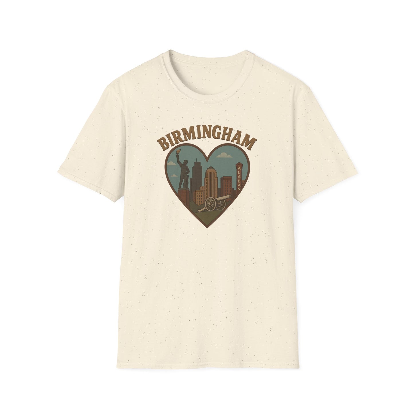 Epic Birmingham Alabama T-Shirt with Skyline and Vulcan - Soft Unisex Gift Apparel