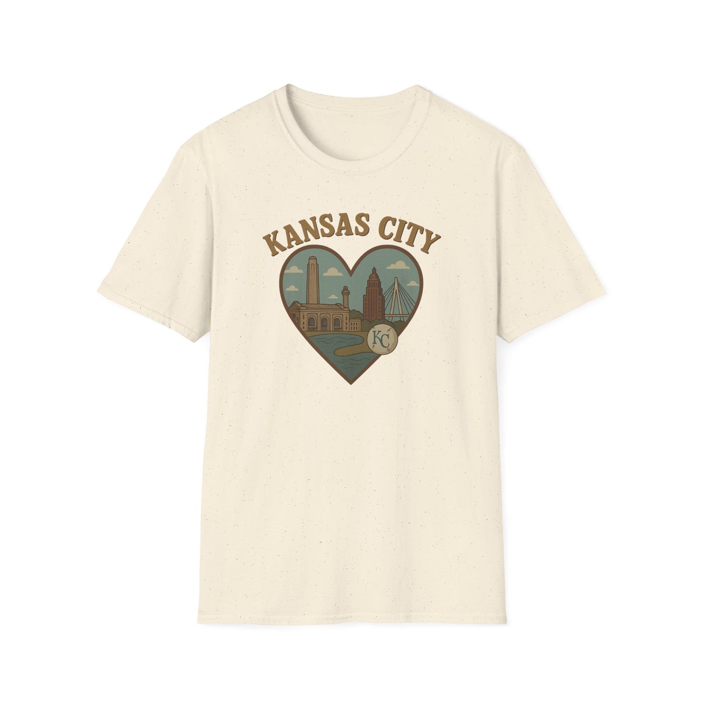 Fall in Love with Kansas City: Quirky Heartscape Tee for Proud Midwestern Spirits