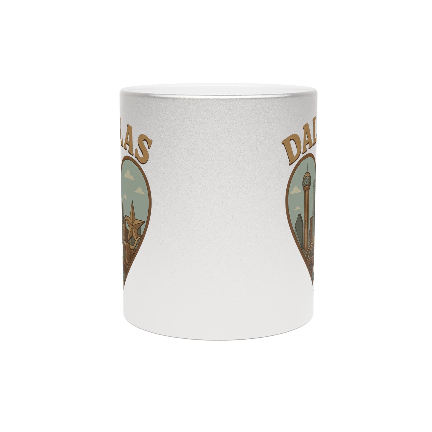 Sip Boldly with the Ultimate Dallas Metallic Mug - Gold and Silver Glory!