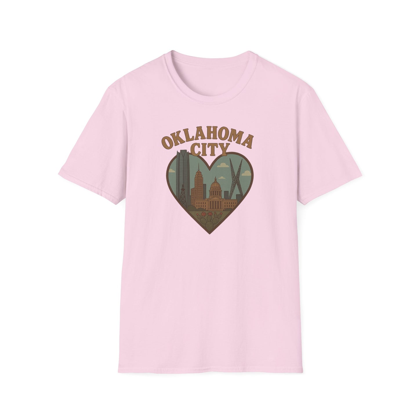 Fall Head Over Heels for Oklahoma City with This Soft Unisex Skyline Tee