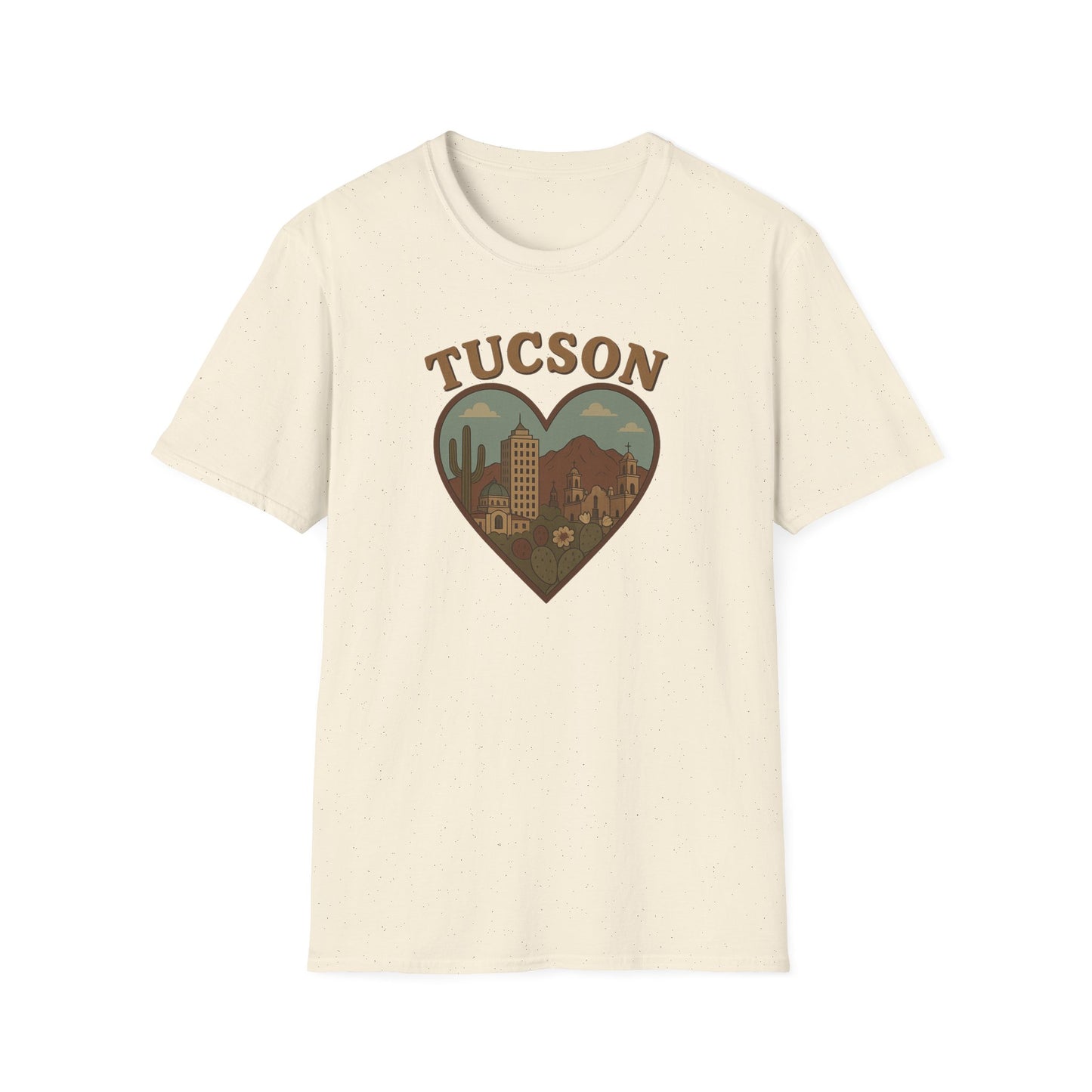 Tucson Love Heart Skyline T-Shirt - Soft Unisex Desert Cactus Tee