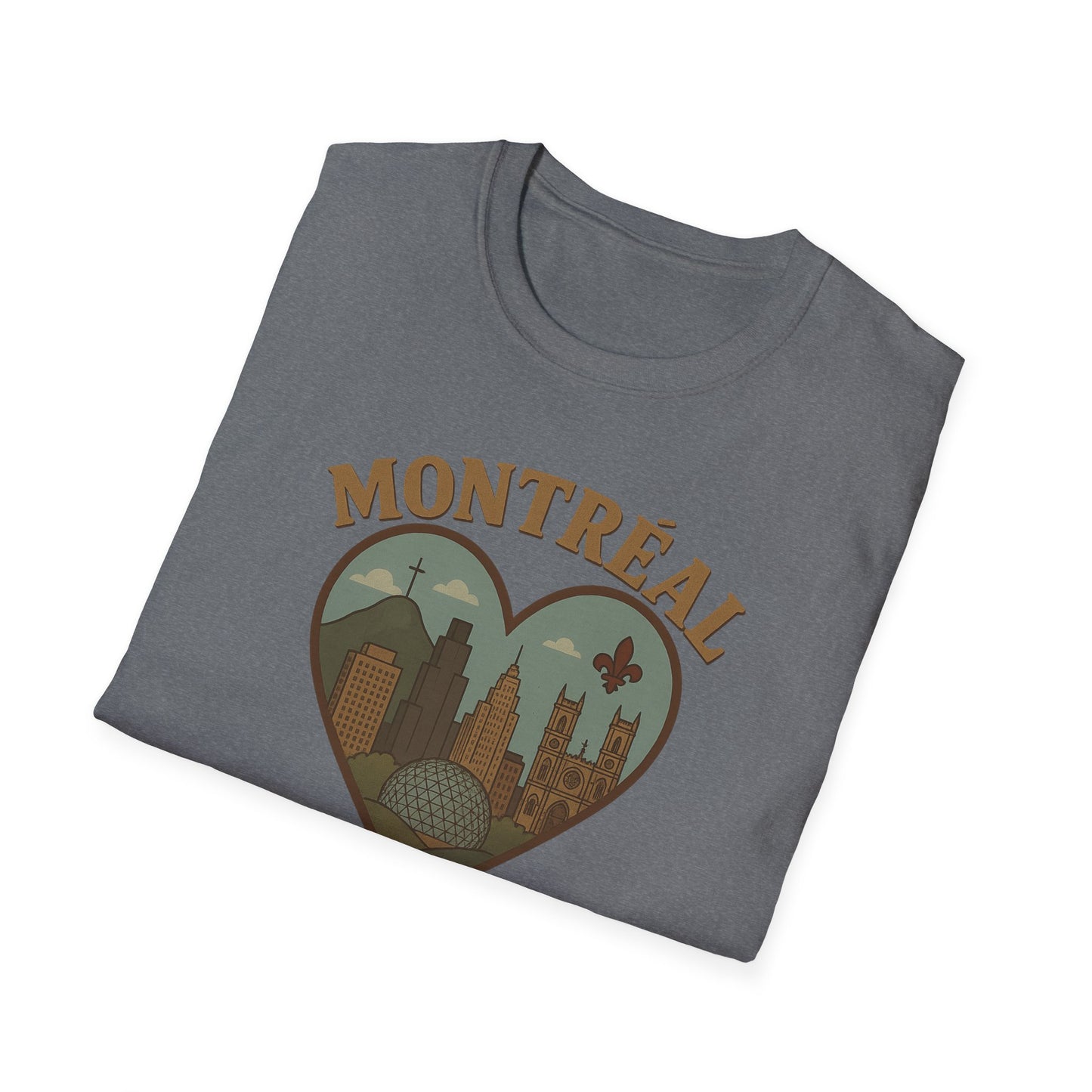 Fall in Love with Montreal's Heartbeat on a Soft Gildan 64000 Unisex Tee