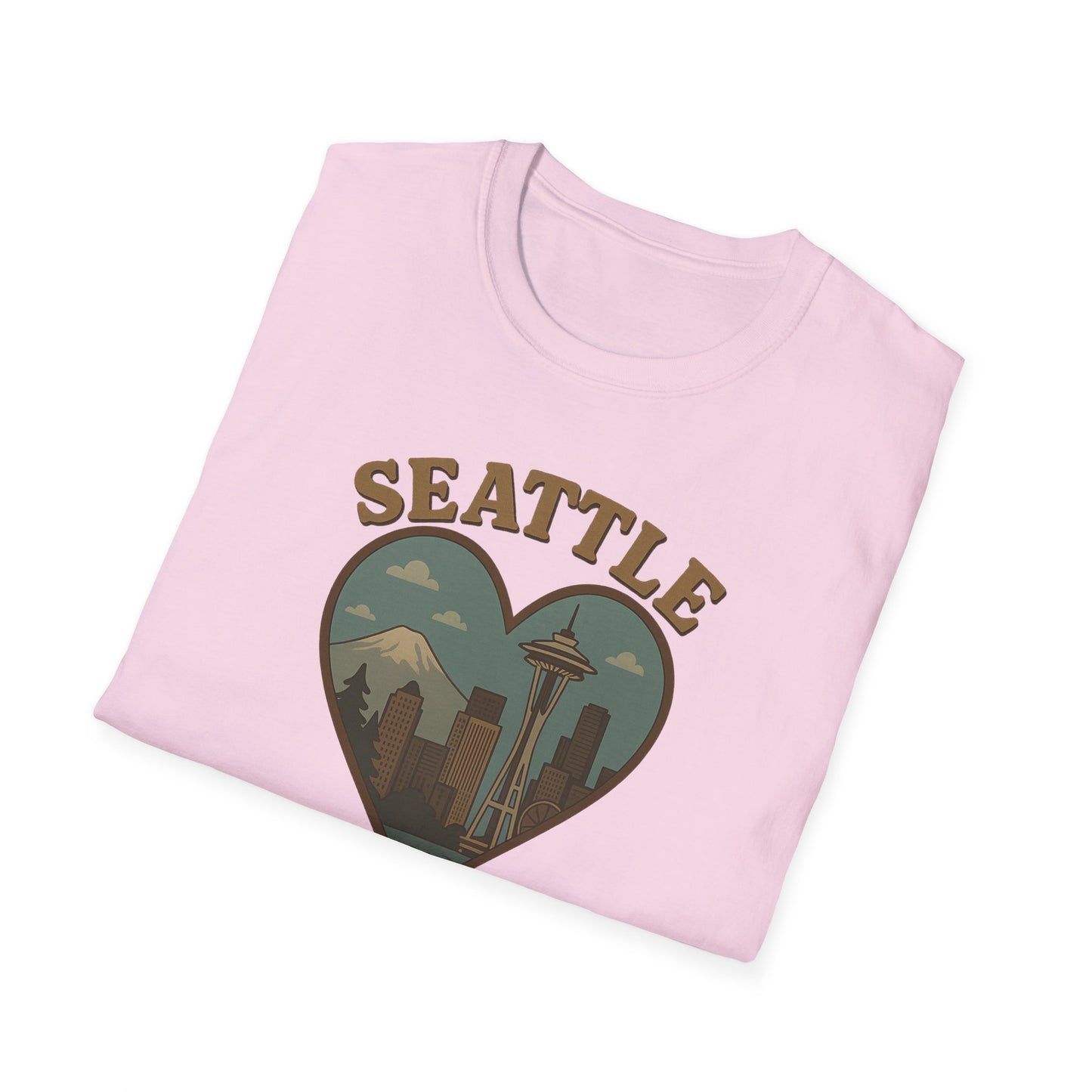 Feel the Seattle Love with This Quirky Space Needle Heartbeat Tee for Adventurous Souls