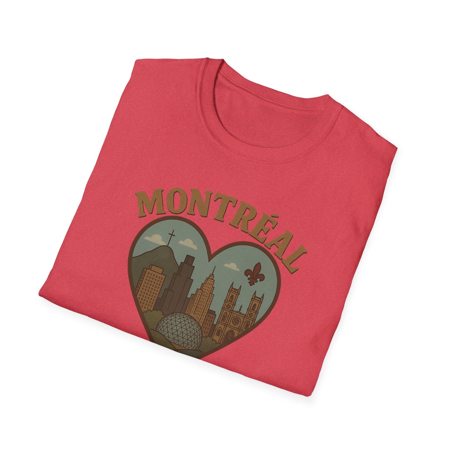 Fall in Love with Montreal's Heartbeat on a Soft Gildan 64000 Unisex Tee
