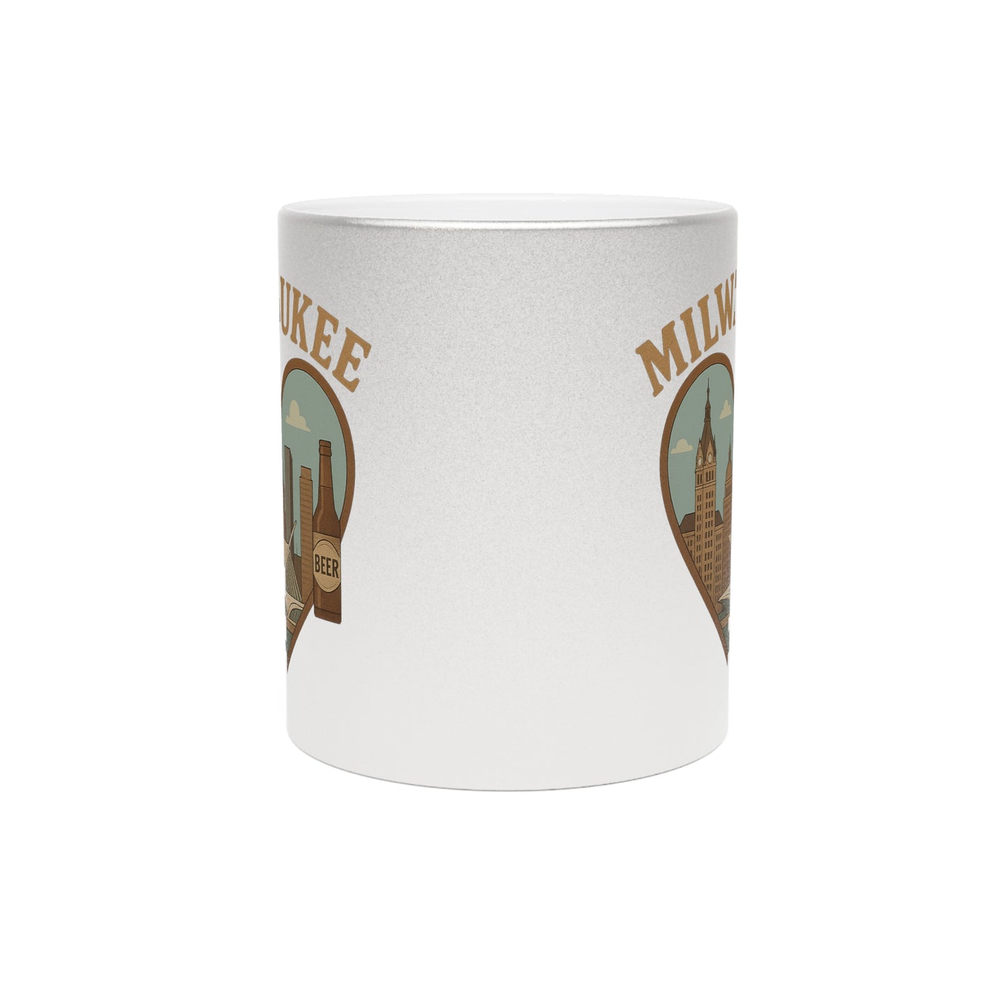 Sip Milwaukee Dreams with a Metallic Mug in Shimmering Silver and Gold