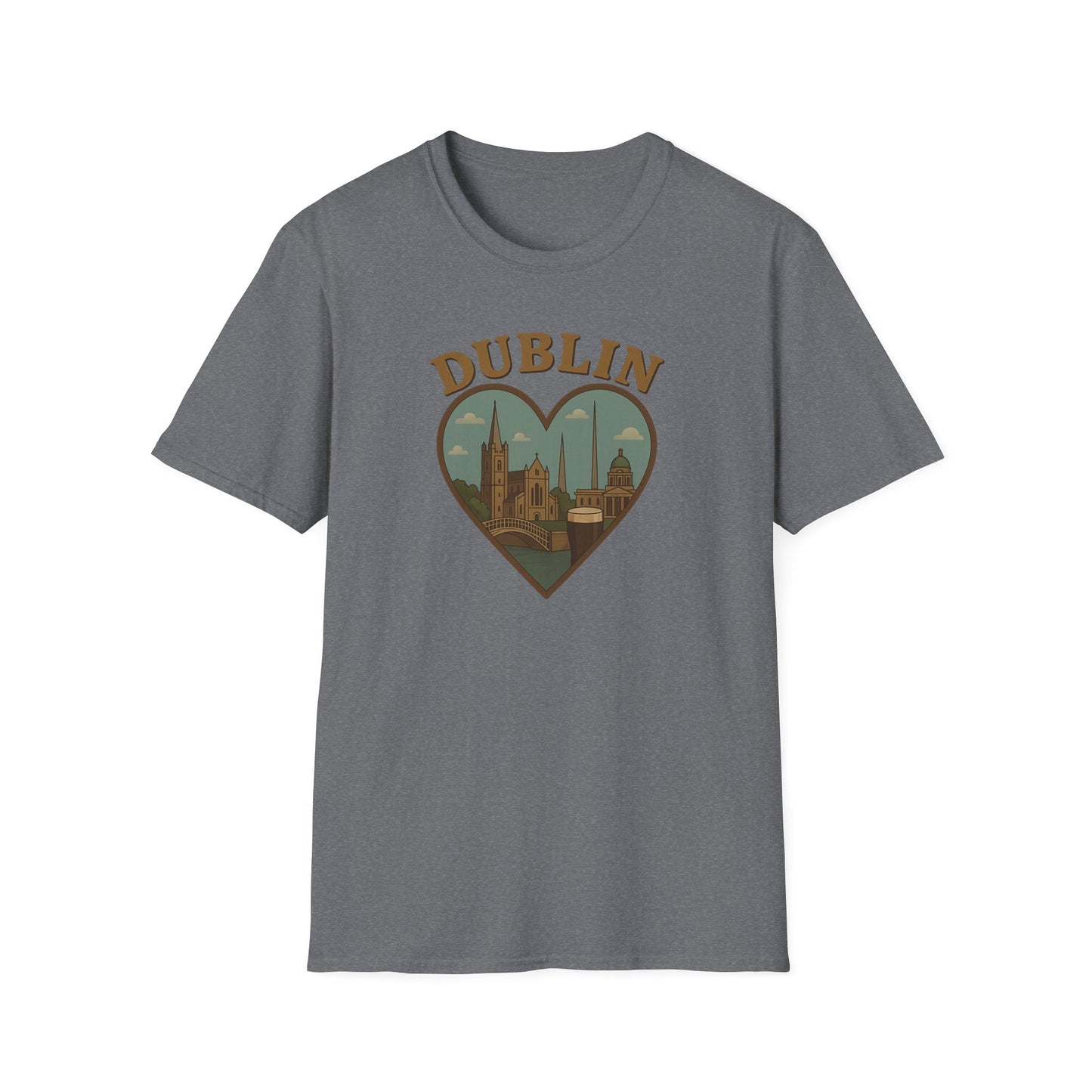 Cozy Dublin Heartbeat Shirt: Unisex Tee Celebrating Emerald Isle's Charm