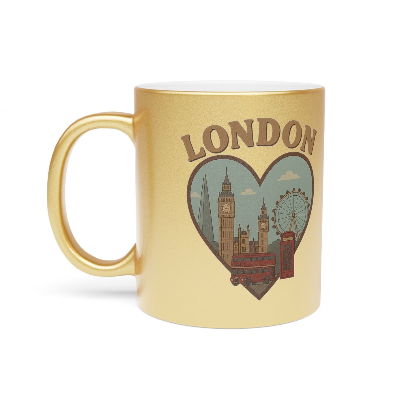 Sip in Style with a Metallic Mug that Screams London Iconic Charm!