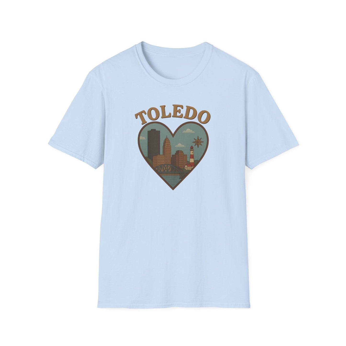 Fall Madly In Love with Toledo Skyline Heartbeat Unisex Tee