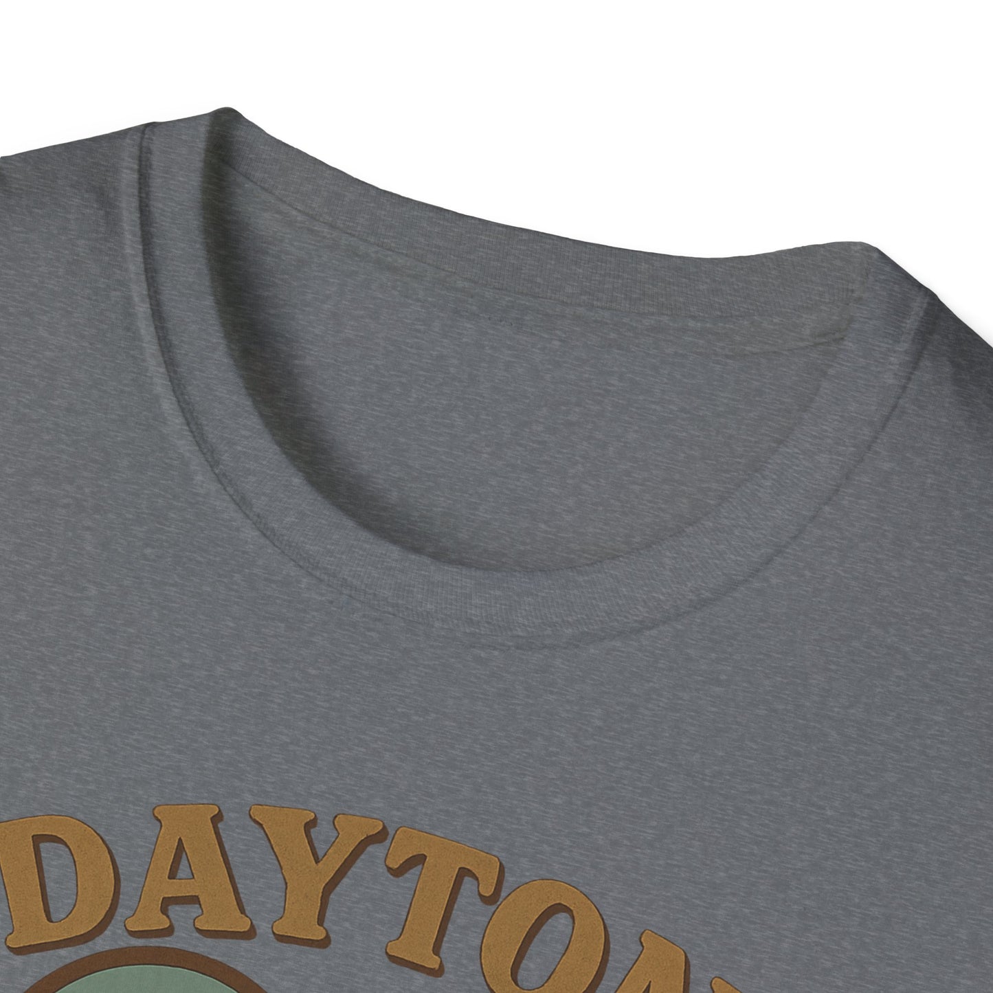 Fall Head Over Heels for Dayton: Retro Skyline Heart Graphic T-Shirt