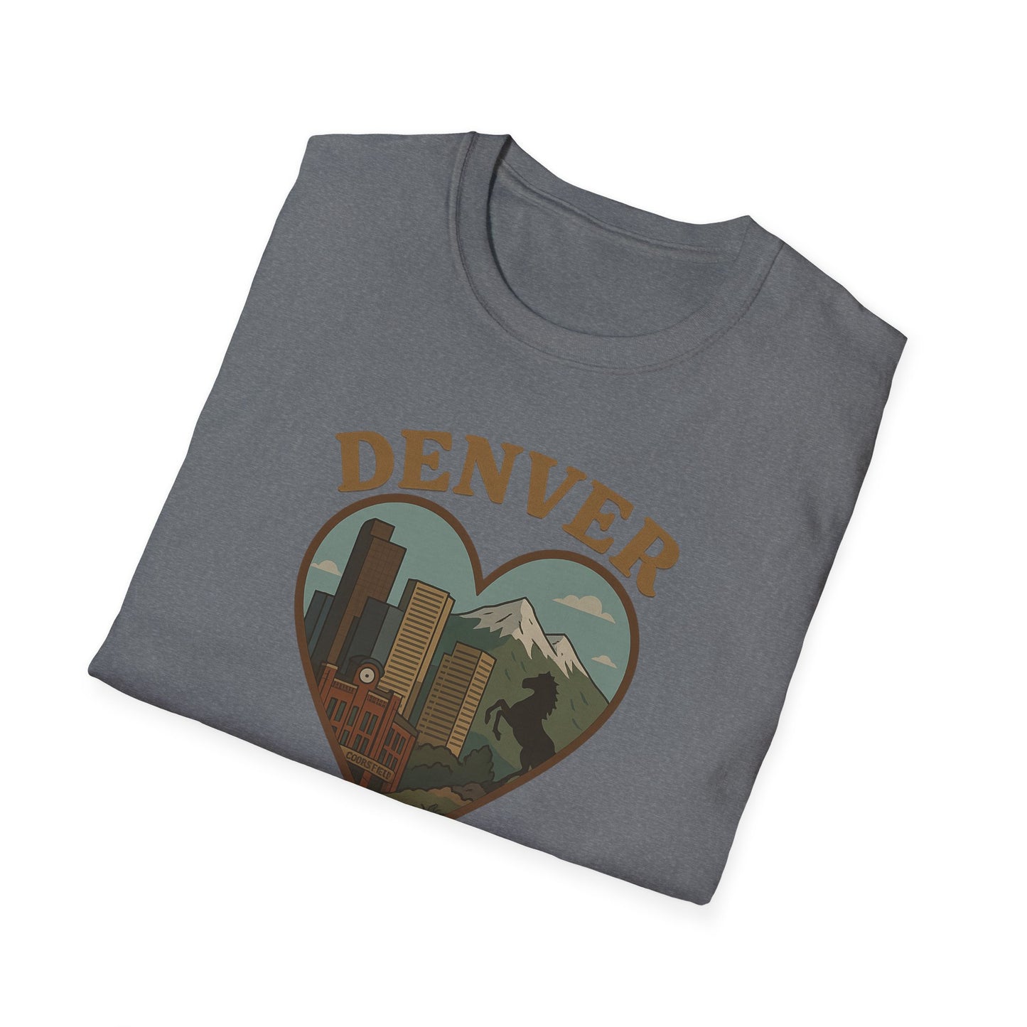 Capture the Heart of Denver with Our Iconic Skyline and Mountain Tee