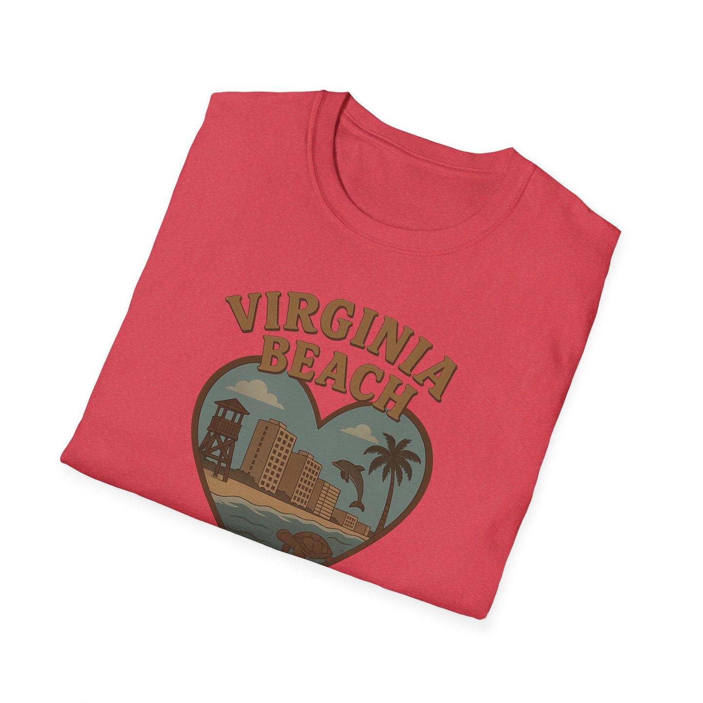 Groovy Virginia Beach T-Shirt - Celebrate Coastal Vibes with Dolphins and Turtles