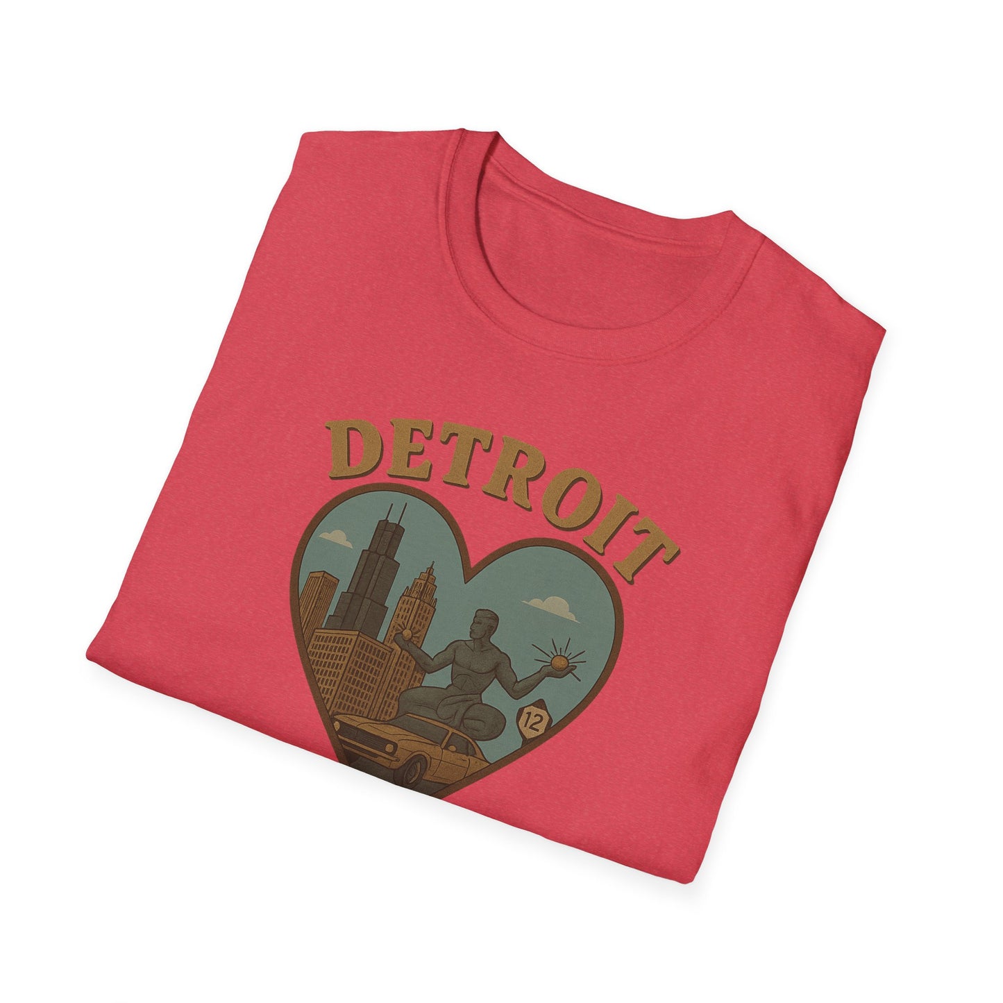 Embrace the Spirit of Detroit in Heart-Shaped Comfort, Limited Edition Tee