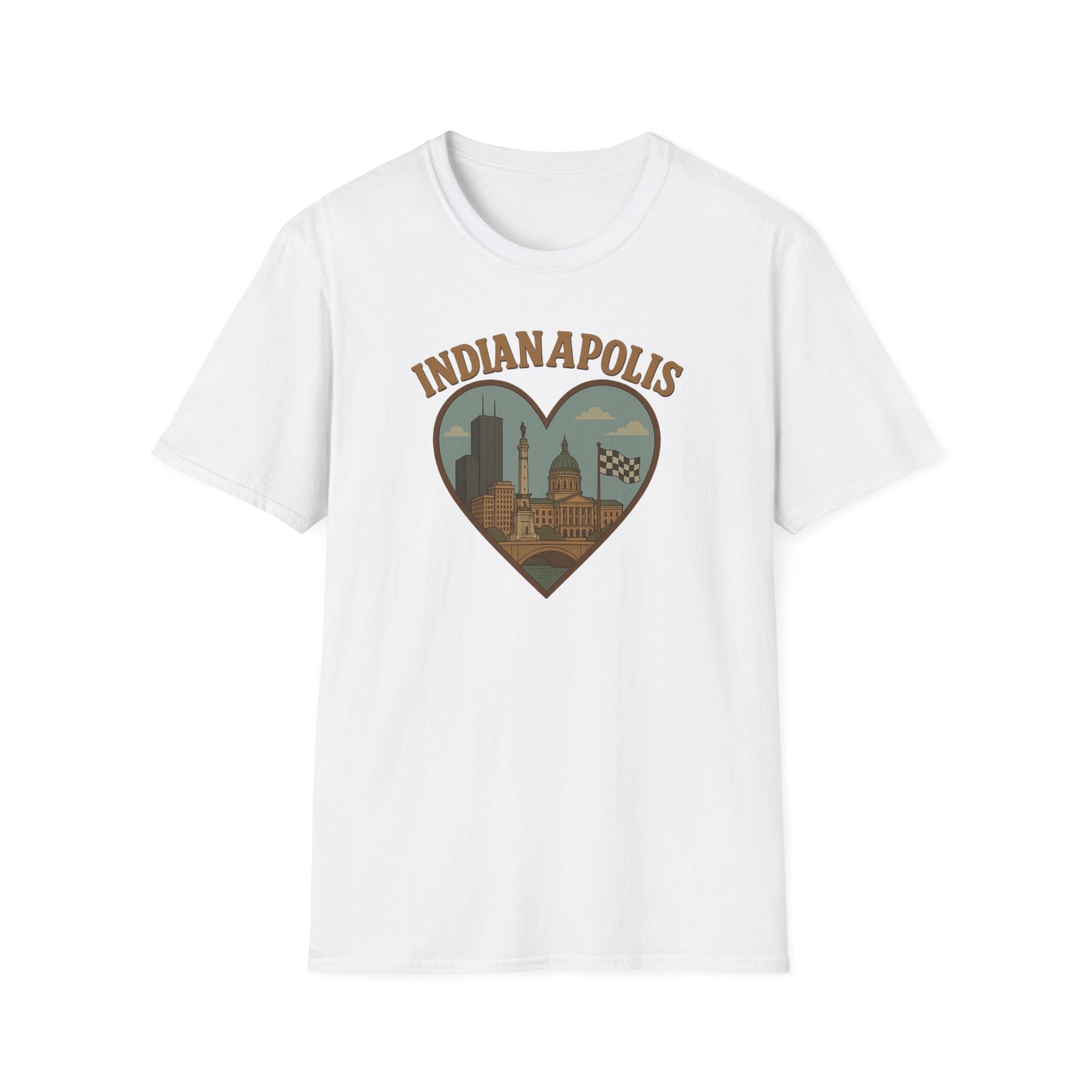 Embrace Indianapolis Love with This Unisex Soft Tee - Epic Skyline Design