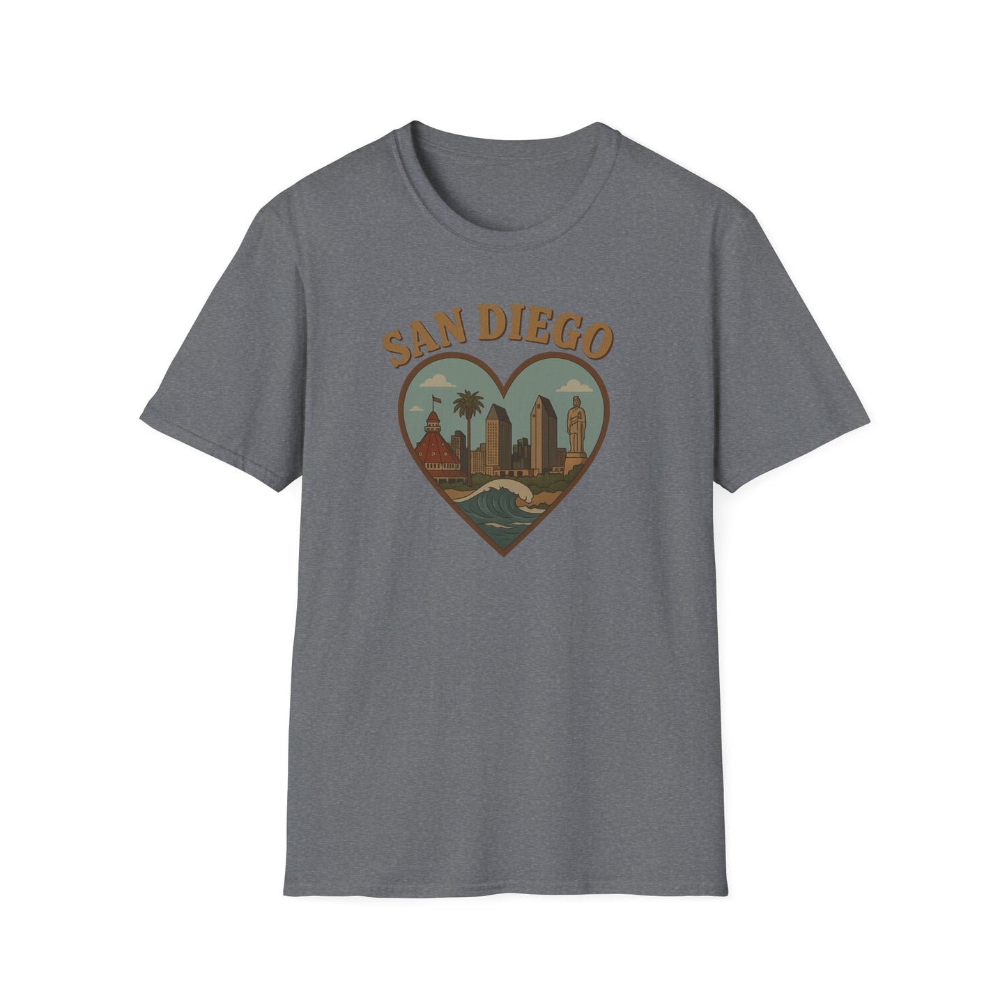 Fall in Love with San Diego Vibes: Unisex Gildan Soft Tee