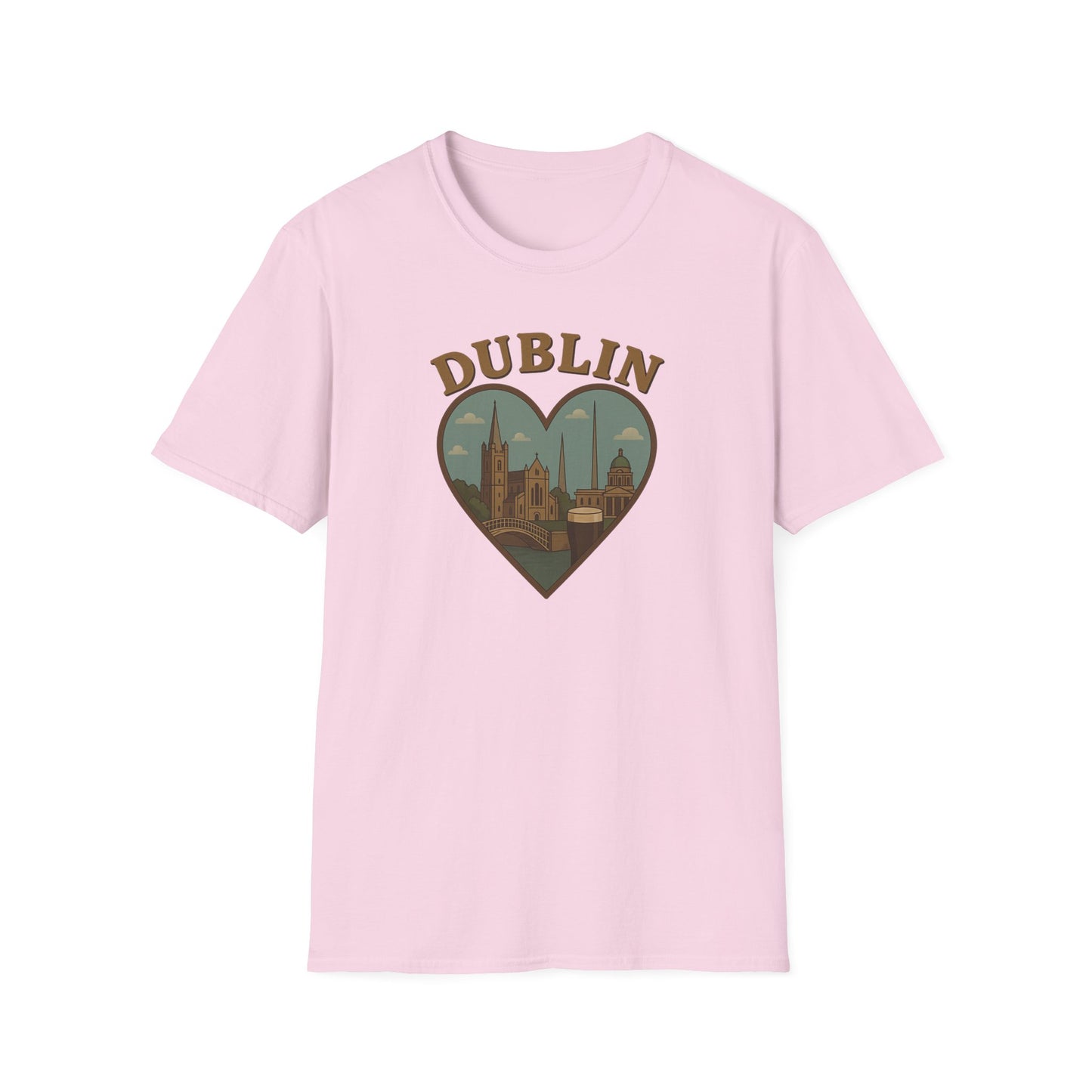 Cozy Dublin Heartbeat Shirt: Unisex Tee Celebrating Emerald Isle's Charm