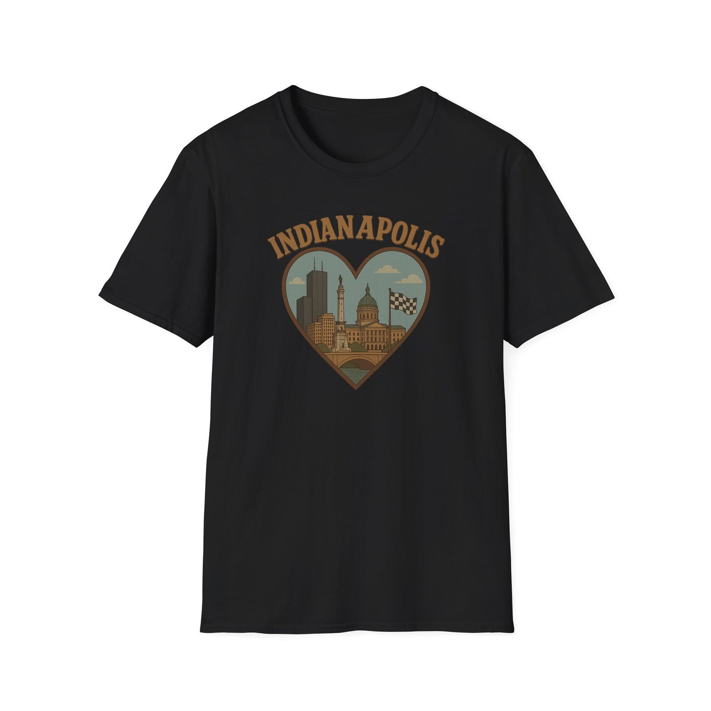 Embrace Indianapolis Love with This Unisex Soft Tee - Epic Skyline Design