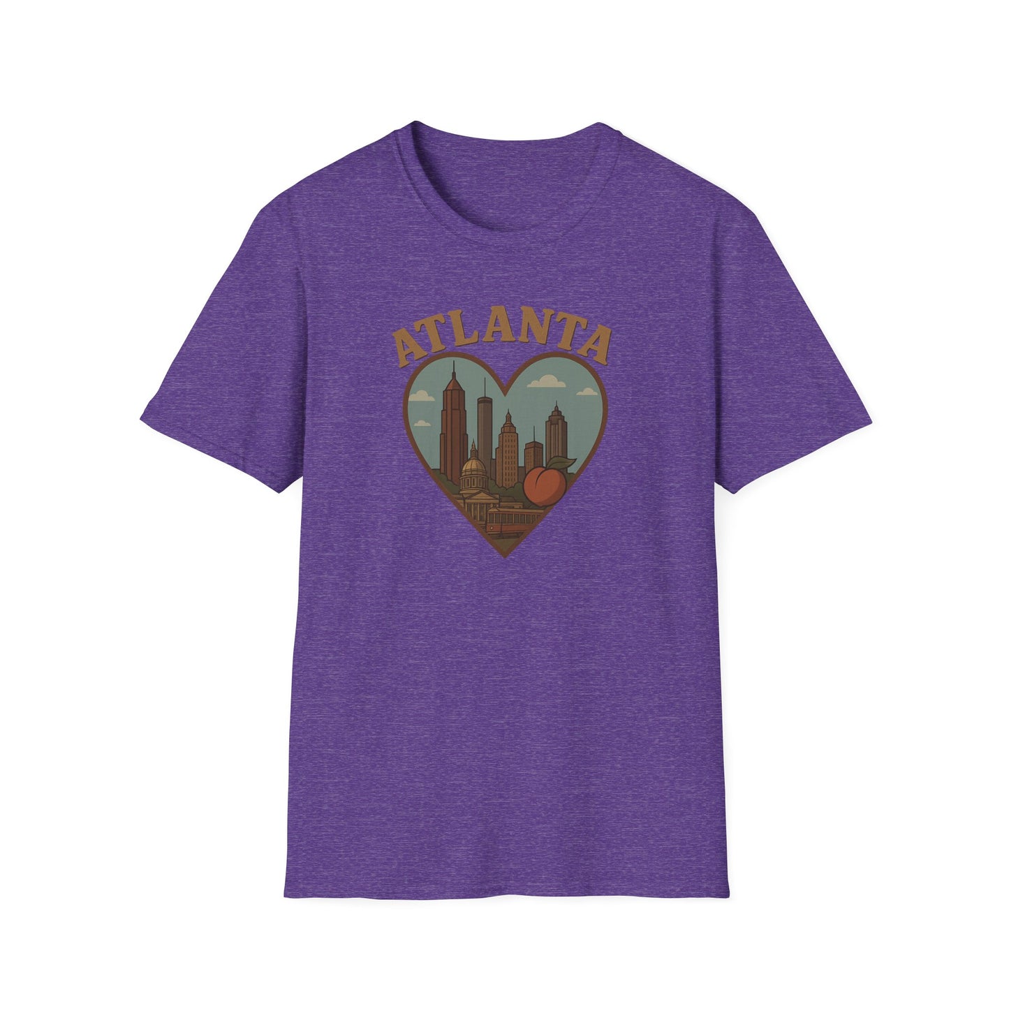 Fall in Love with Atlanta's Peachy Urban Charm on Gildan 64000 T-Shirt