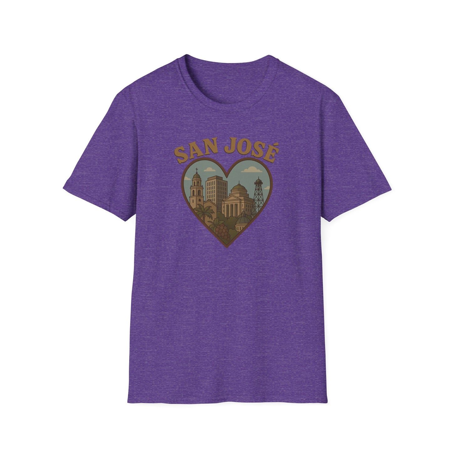 Fall in Love with San José: Unisex T-Shirt Celebrating Urban Vibes and Soft Comfort