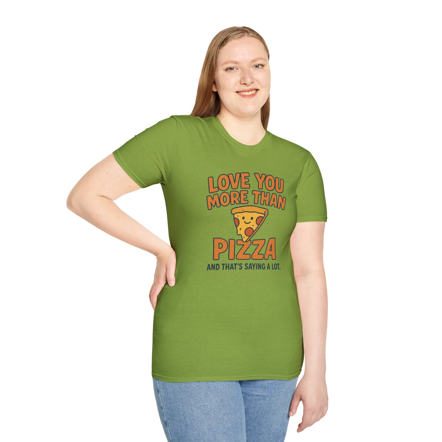 Pizza Love Proclamation: Cheesy Typography Design, Cartoon Food Humor Graphic