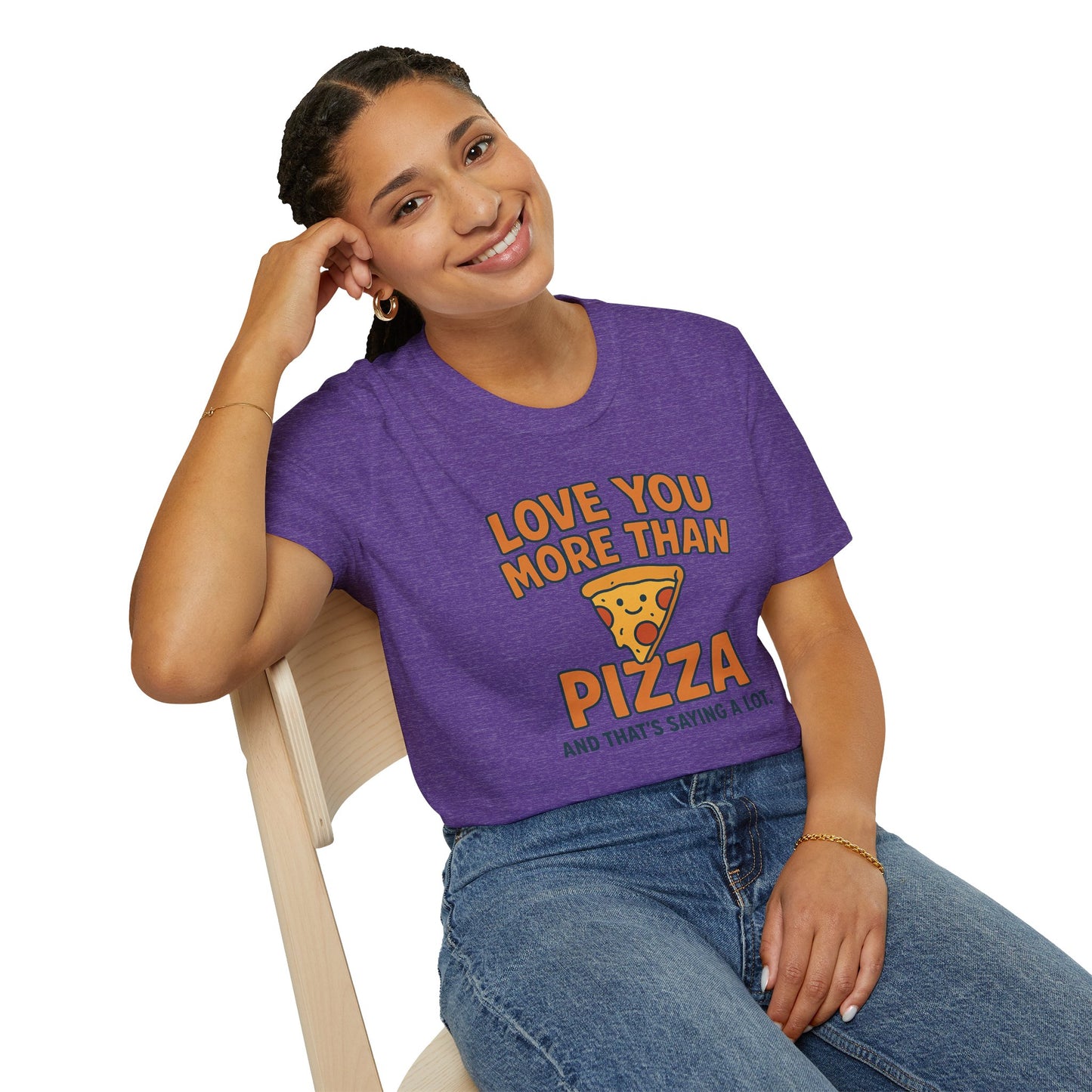 Pizza Love Proclamation: Cheesy Typography Design, Cartoon Food Humor Graphic