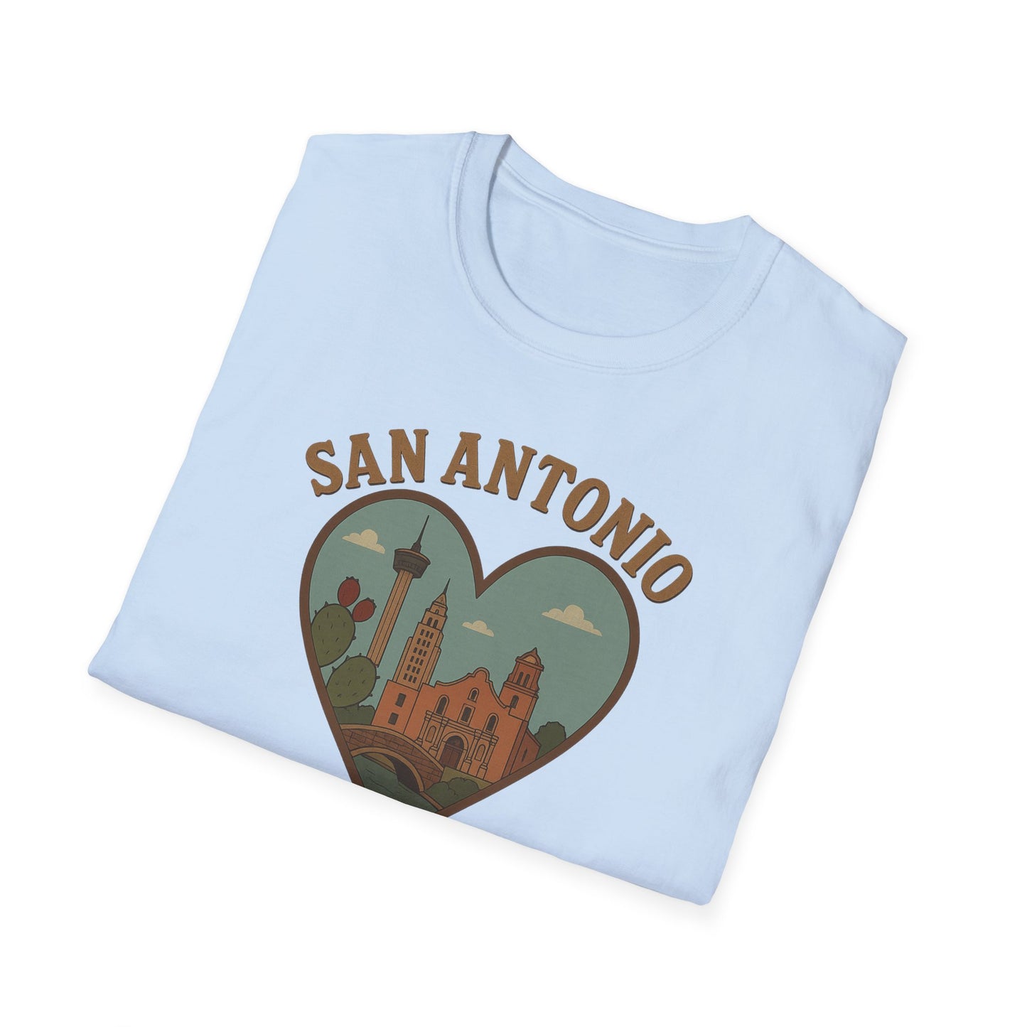 Embrace San Antonio Vibes with Our Heartfelt Unisex Tee for Artful City Explorers