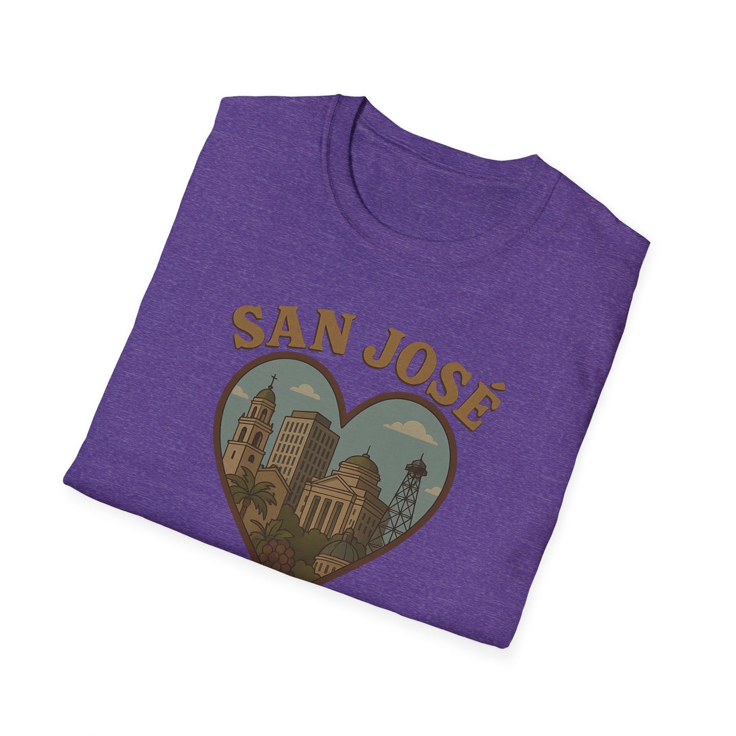 Fall in Love with San José: Unisex T-Shirt Celebrating Urban Vibes and Soft Comfort