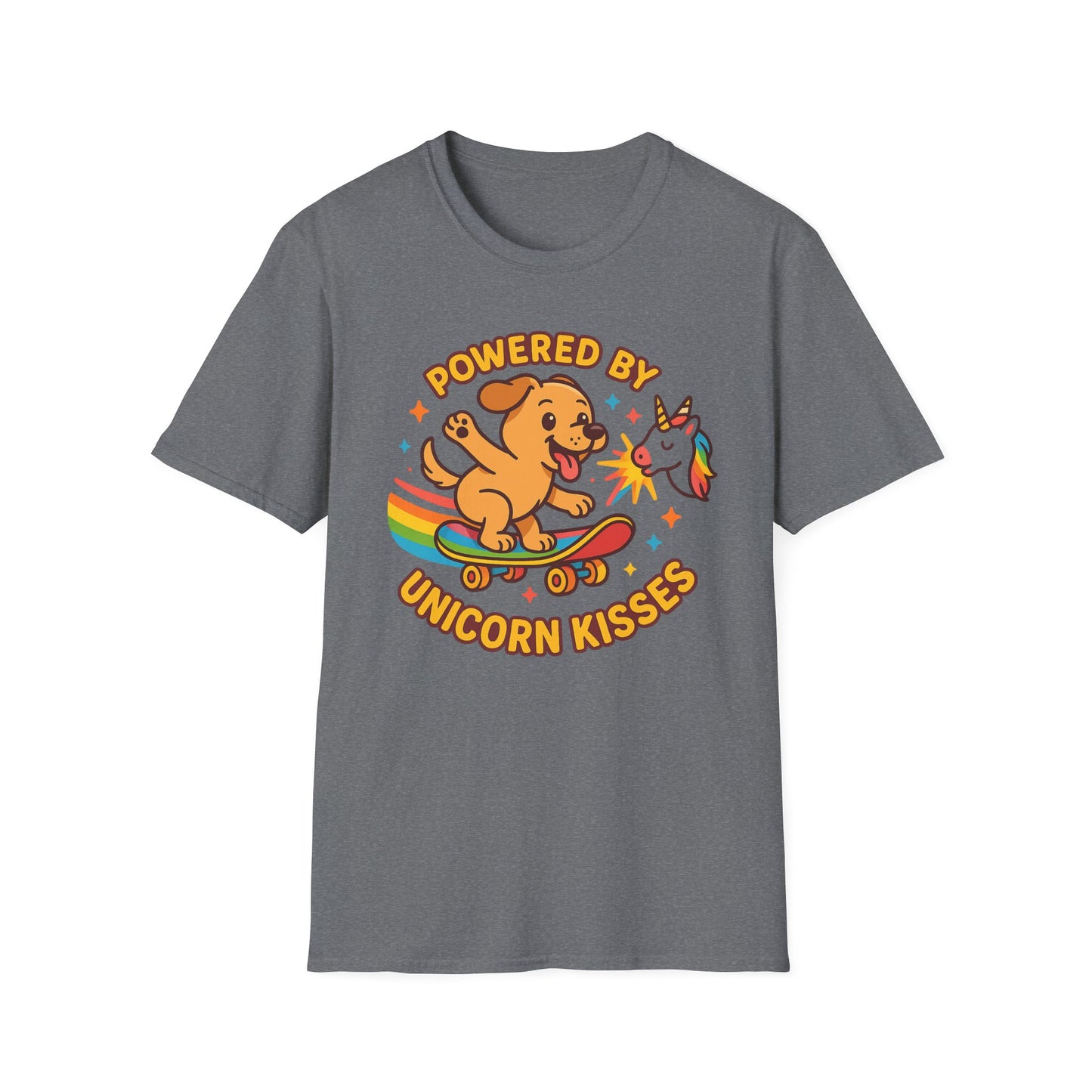 Unleash Your Inner Magic with Our 'Powered By Unicorn Kisses' Unisex Tee