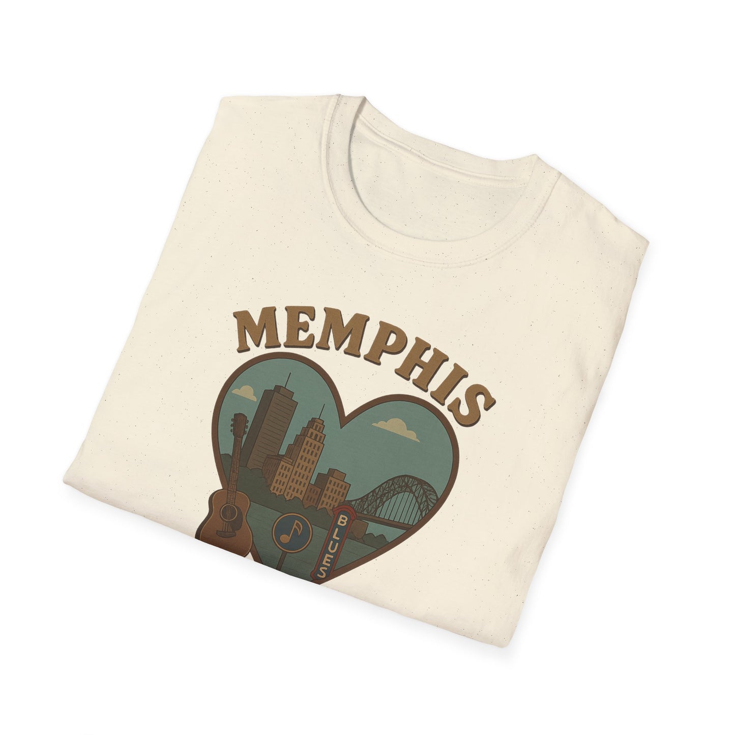 Feel the Rhythm with Memphis Heartbeat Blues Skyline Tee