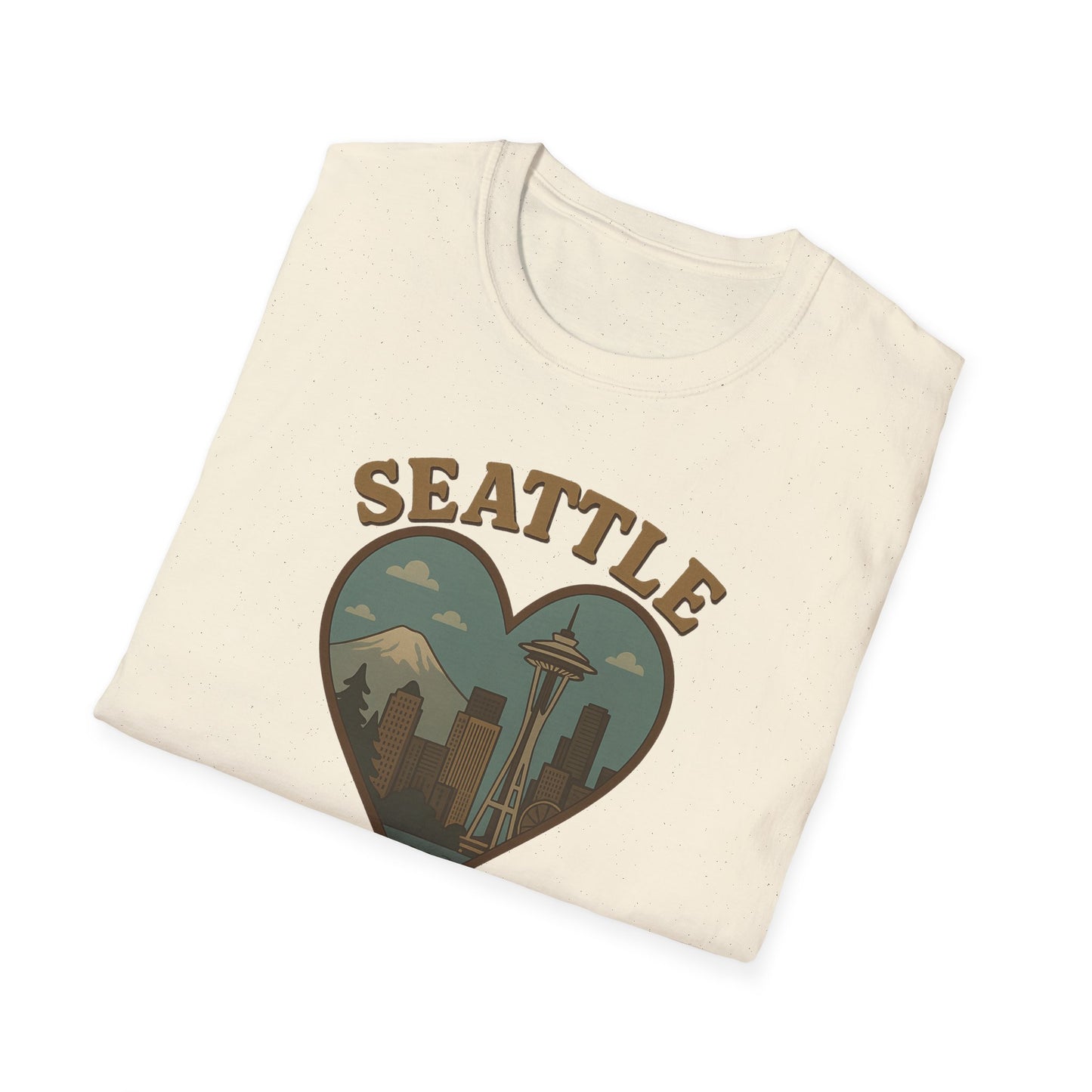 Feel the Seattle Love with This Quirky Space Needle Heartbeat Tee for Adventurous Souls