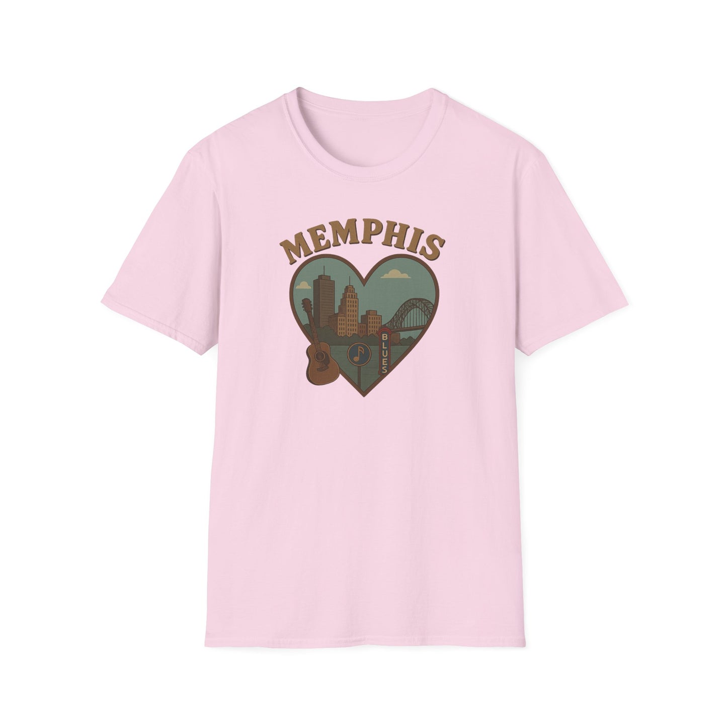 Feel the Rhythm with Memphis Heartbeat Blues Skyline Tee