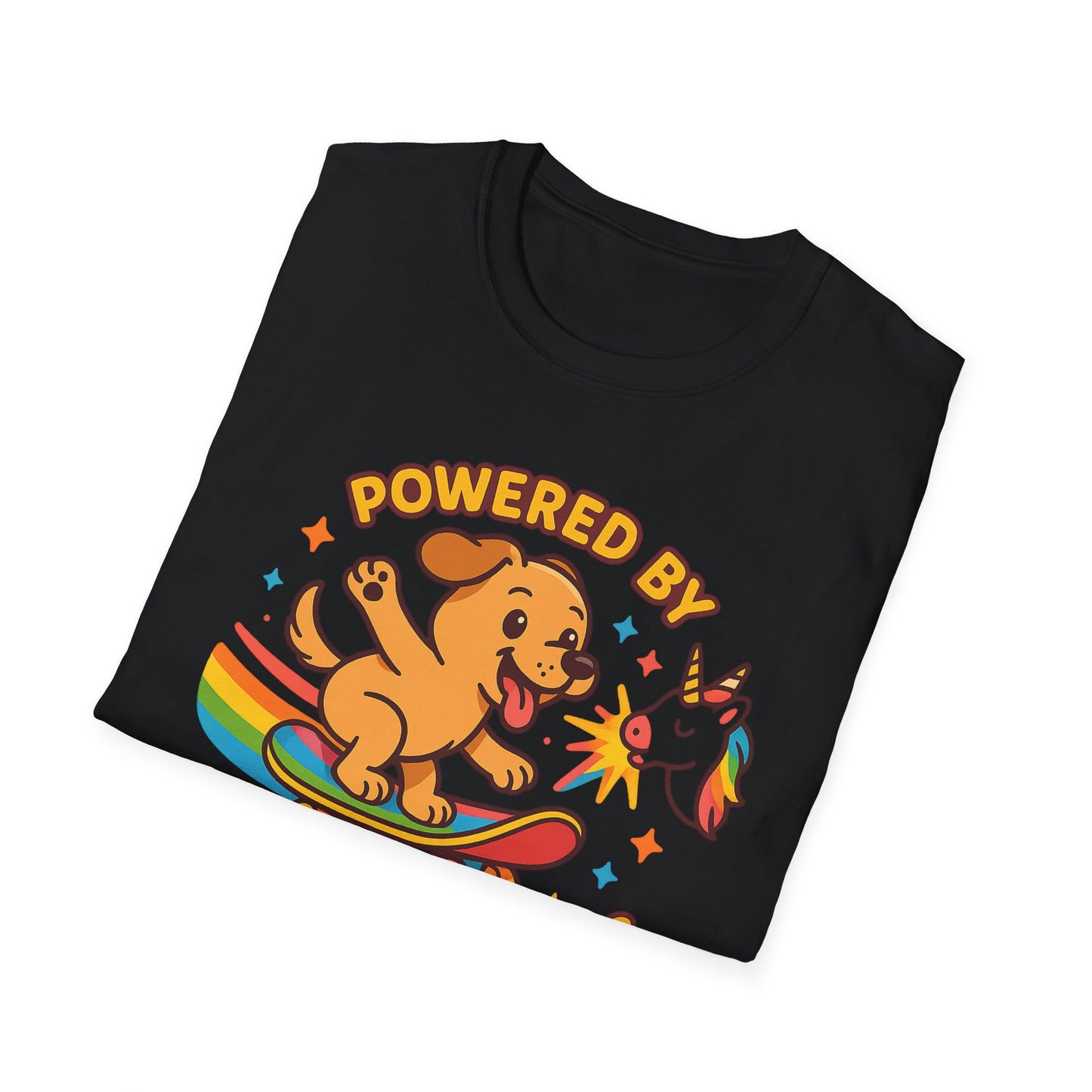 Unleash Your Inner Magic with Our 'Powered By Unicorn Kisses' Unisex Tee