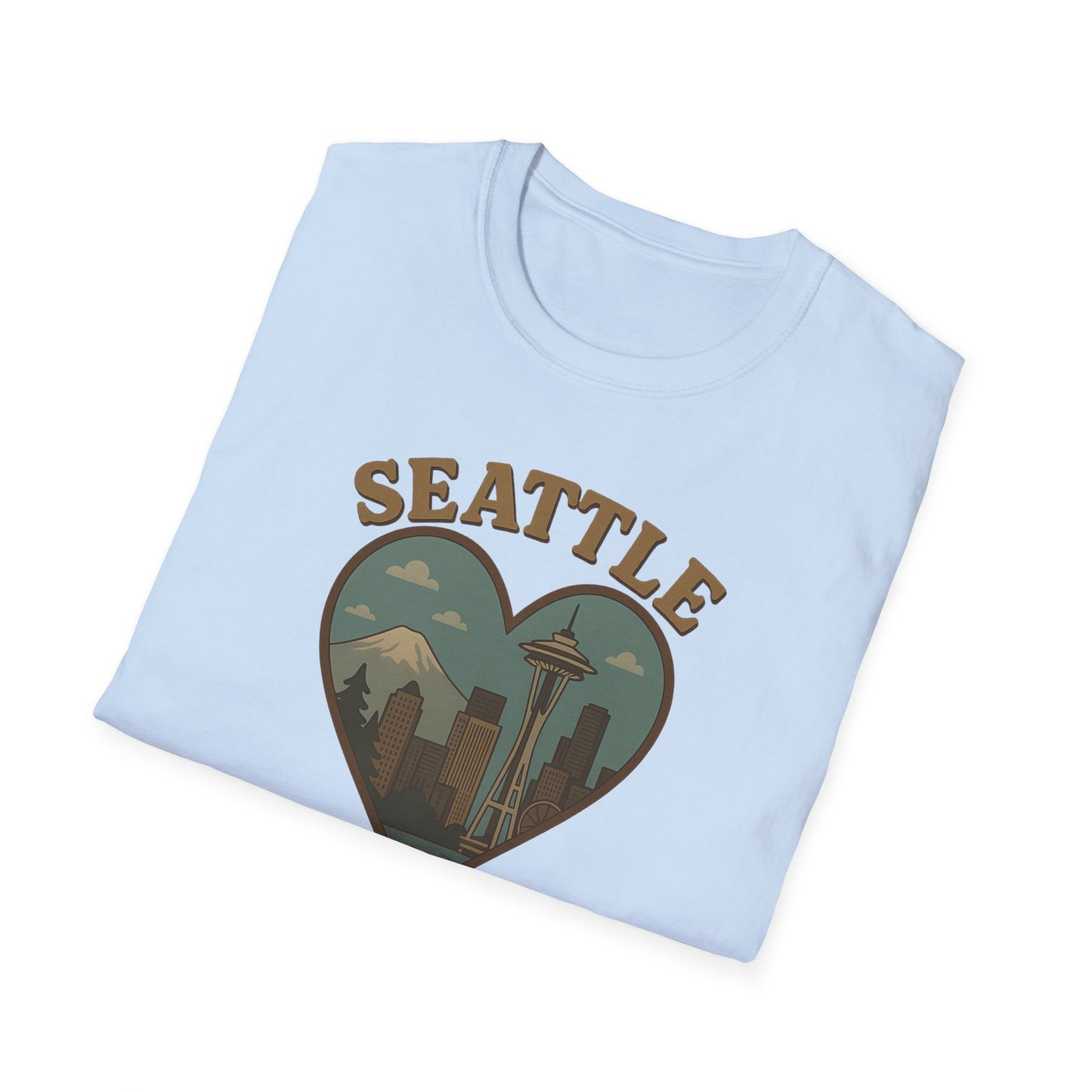 Feel the Seattle Love with This Quirky Space Needle Heartbeat Tee for Adventurous Souls