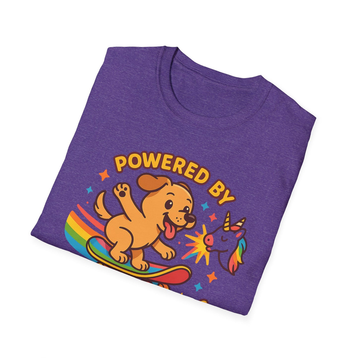 Unleash Your Inner Magic with Our 'Powered By Unicorn Kisses' Unisex Tee