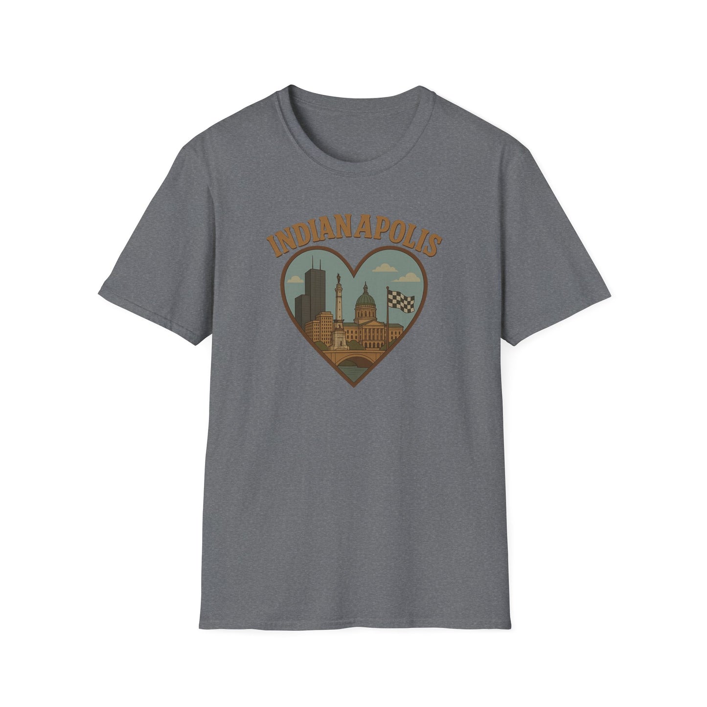 Embrace Indianapolis Love with This Unisex Soft Tee - Epic Skyline Design