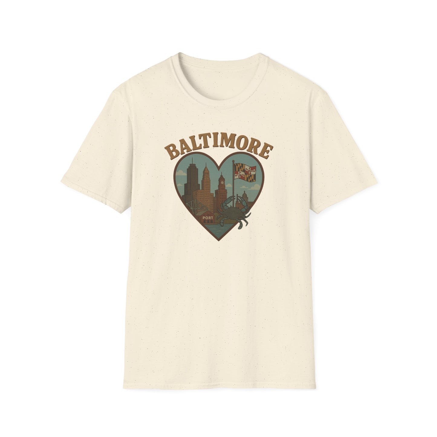 Show Your Love for Baltimore with This Iconic Soft Unisex Crab Heart T-Shirt!