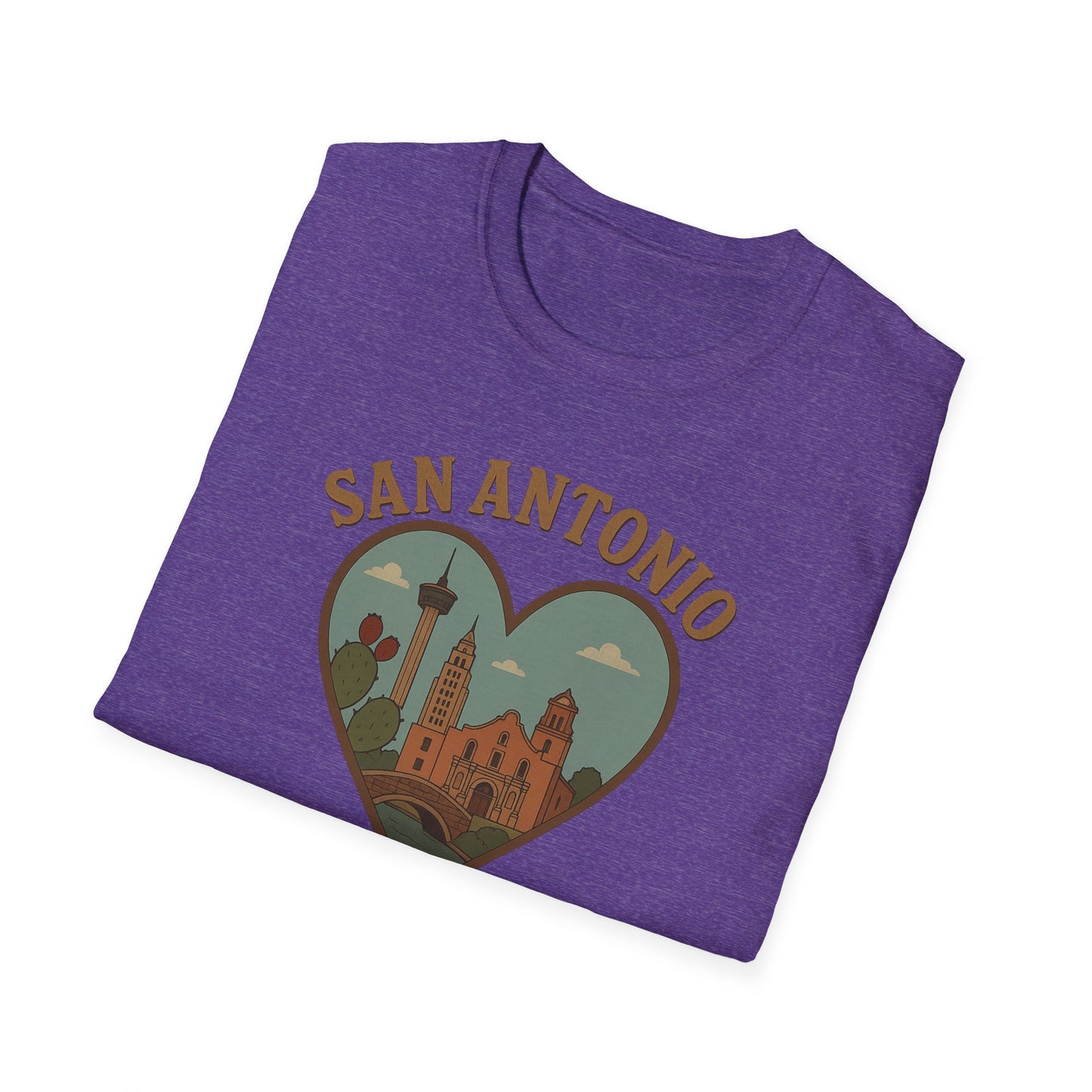 Embrace San Antonio Vibes with Our Heartfelt Unisex Tee for Artful City Explorers