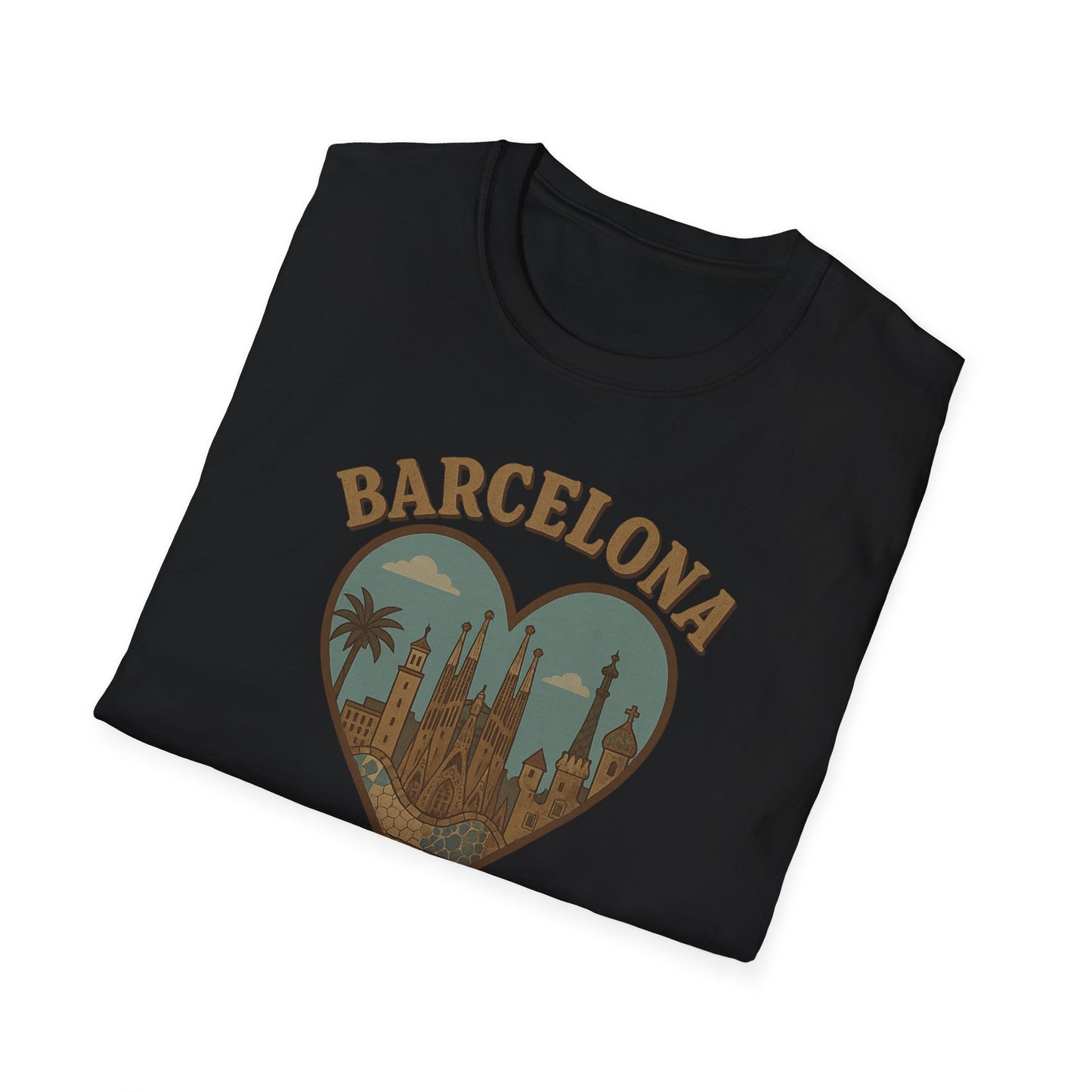 Embrace Barcelona's Cathedral Dreamscape in this Unisex Soft Gildan Tee