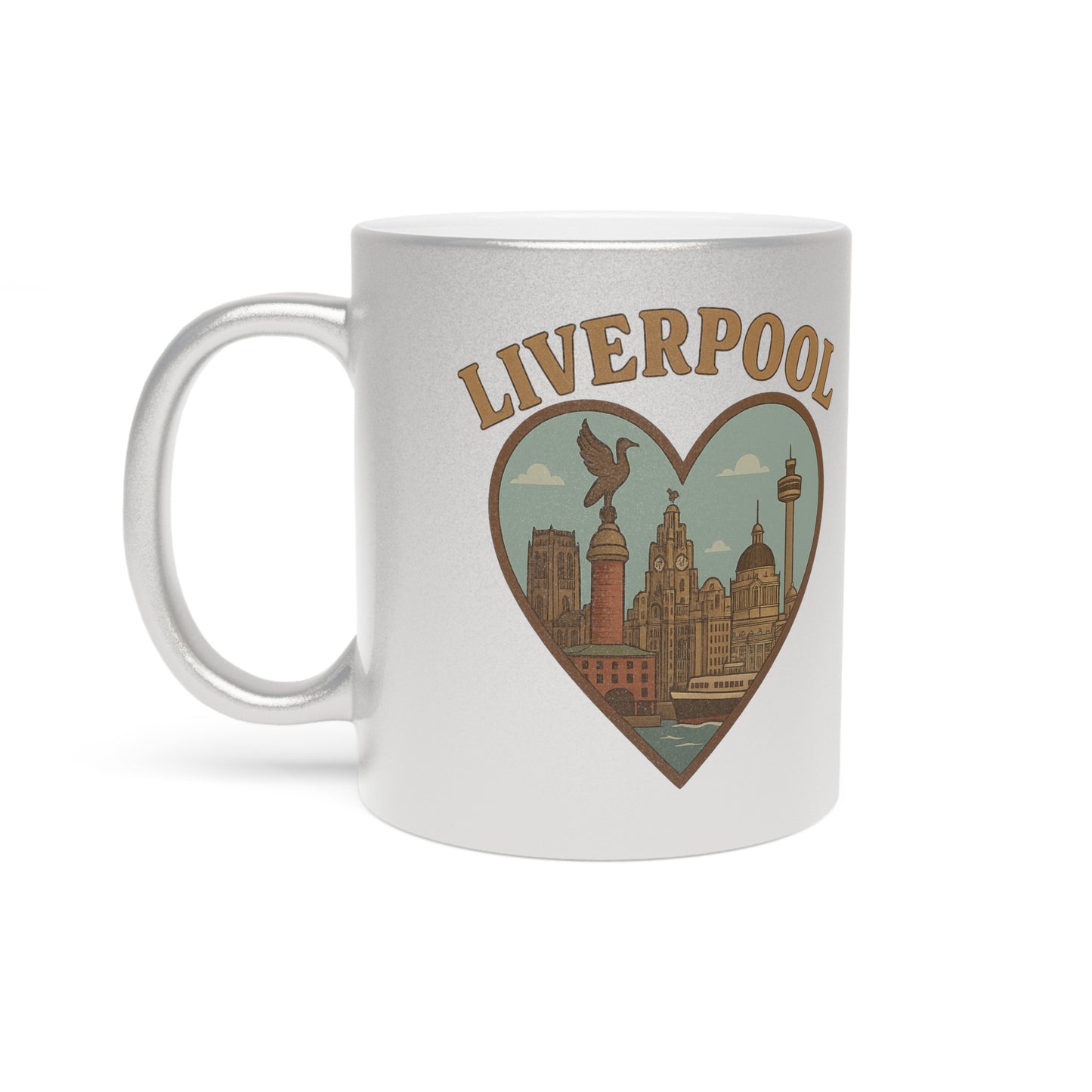 Gleaming Liverpool Adventure Mug: Metallic Wonder for Eternal Tea Bliss