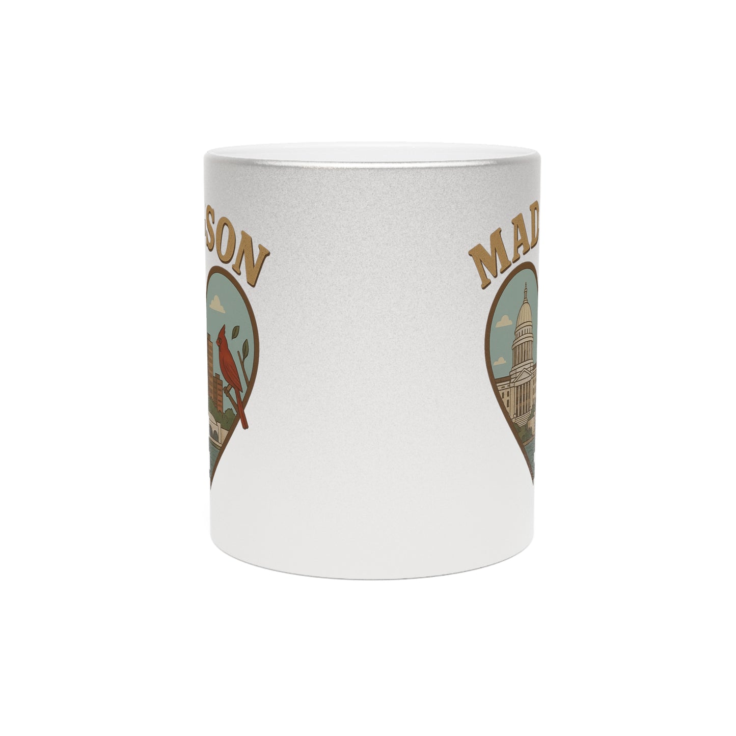 Sipping Serenity: Madison Metallic Mug with Bold Vintage Flair