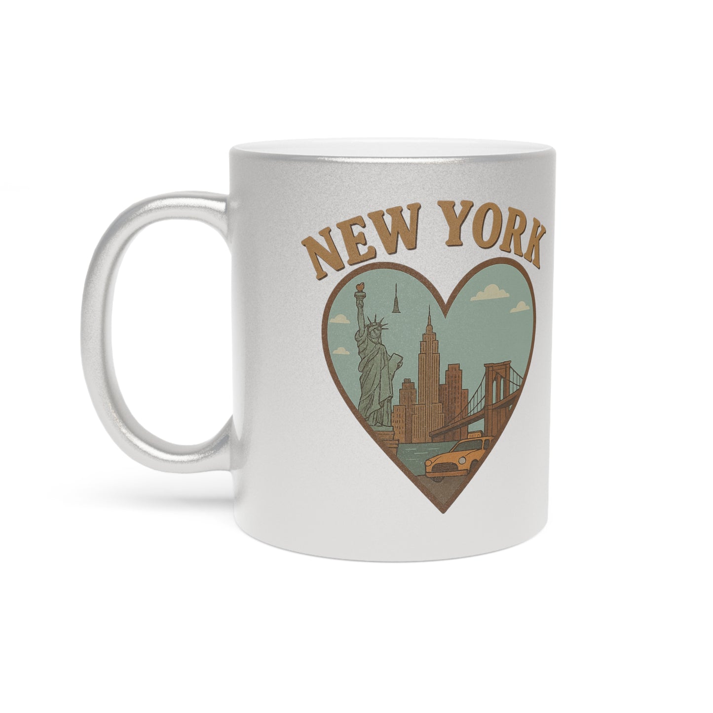 Sip the NYC Dream with Our Legendary Metallic Mug for Urban Explorers!