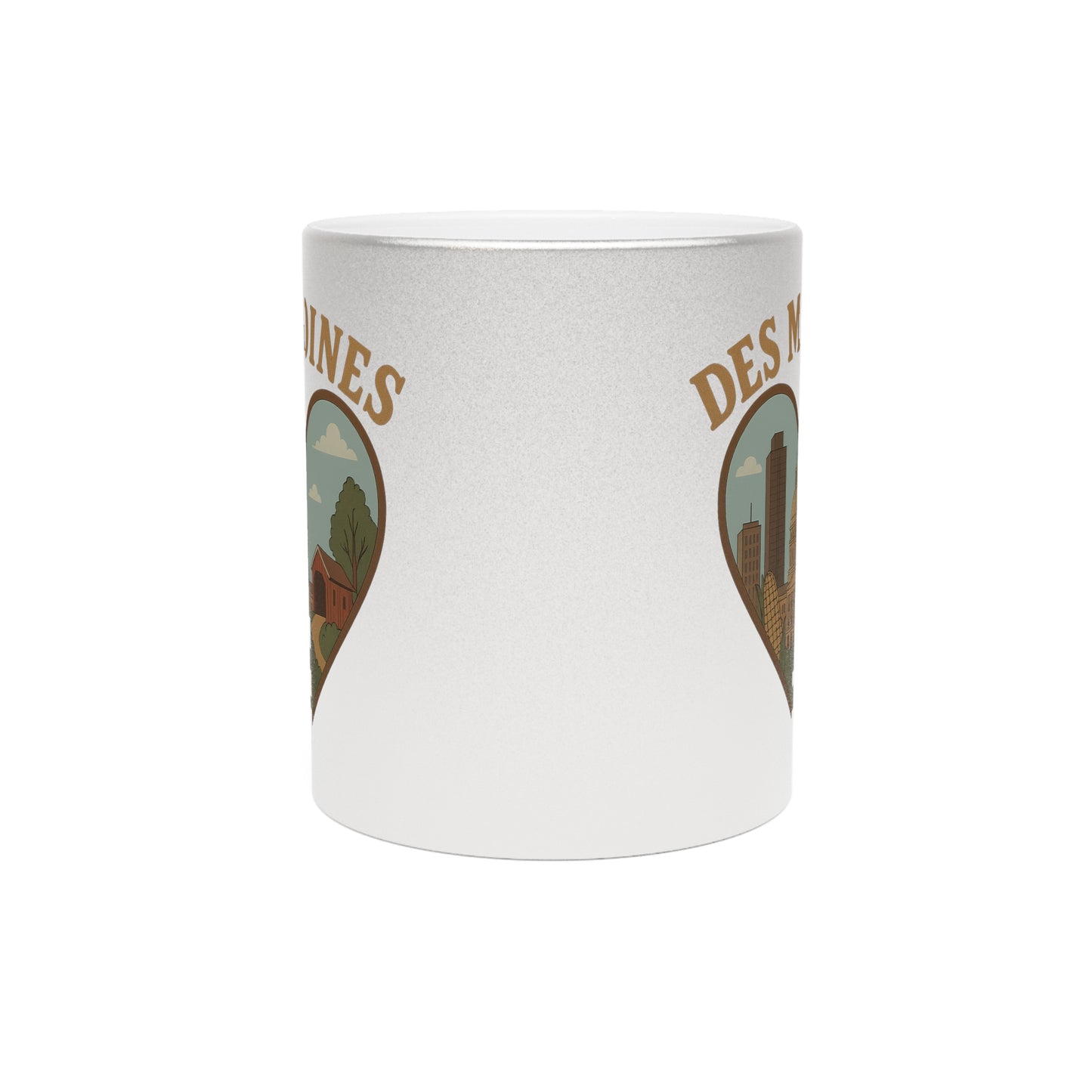 Sip with Des Moines Pride: The Ultimate Metallic Mug in Silver & Gold!