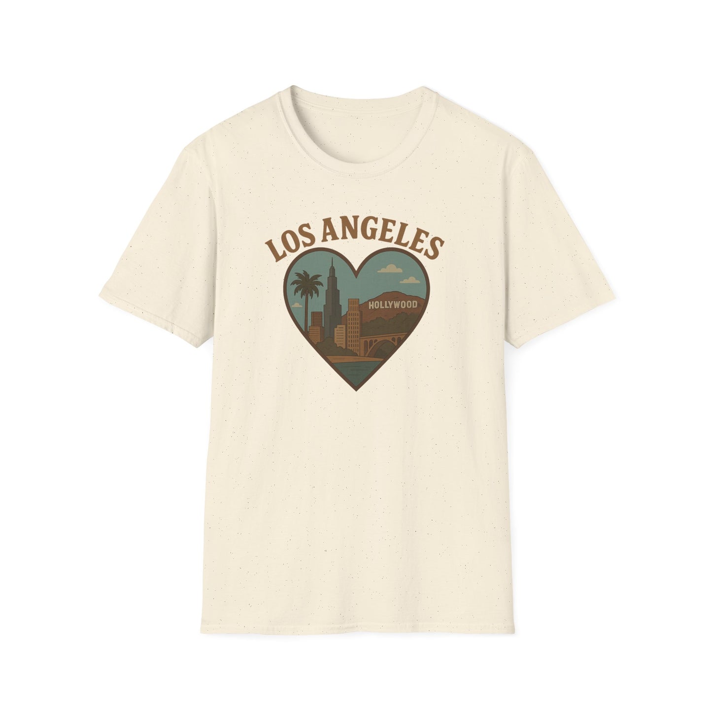 Feel the Love in Los Angeles with this Unisex Soft Cotton Hollywood T-Shirt