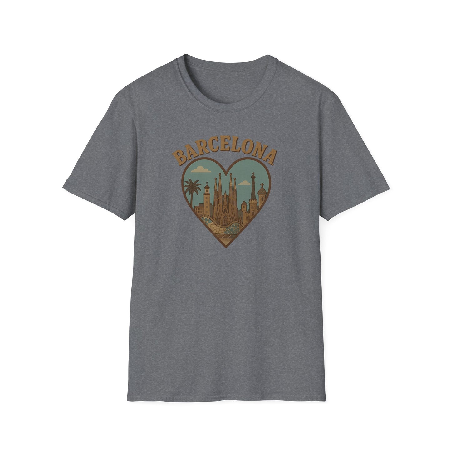 Embrace Barcelona's Cathedral Dreamscape in this Unisex Soft Gildan Tee